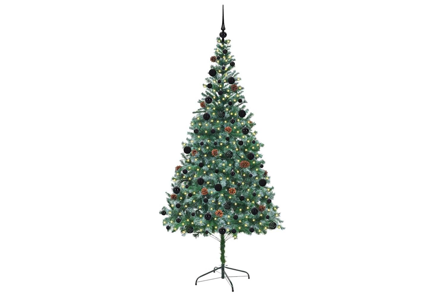 Vidaxl Artificial Christmas Tree With Stand Green 210 Cm Pvc And Steel-3