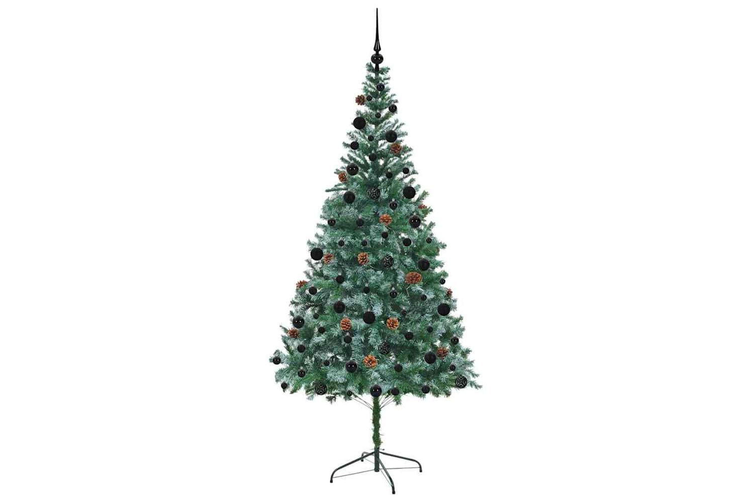 Vidaxl Artificial Christmas Tree With Stand Green 210 Cm Pvc And Steel-4