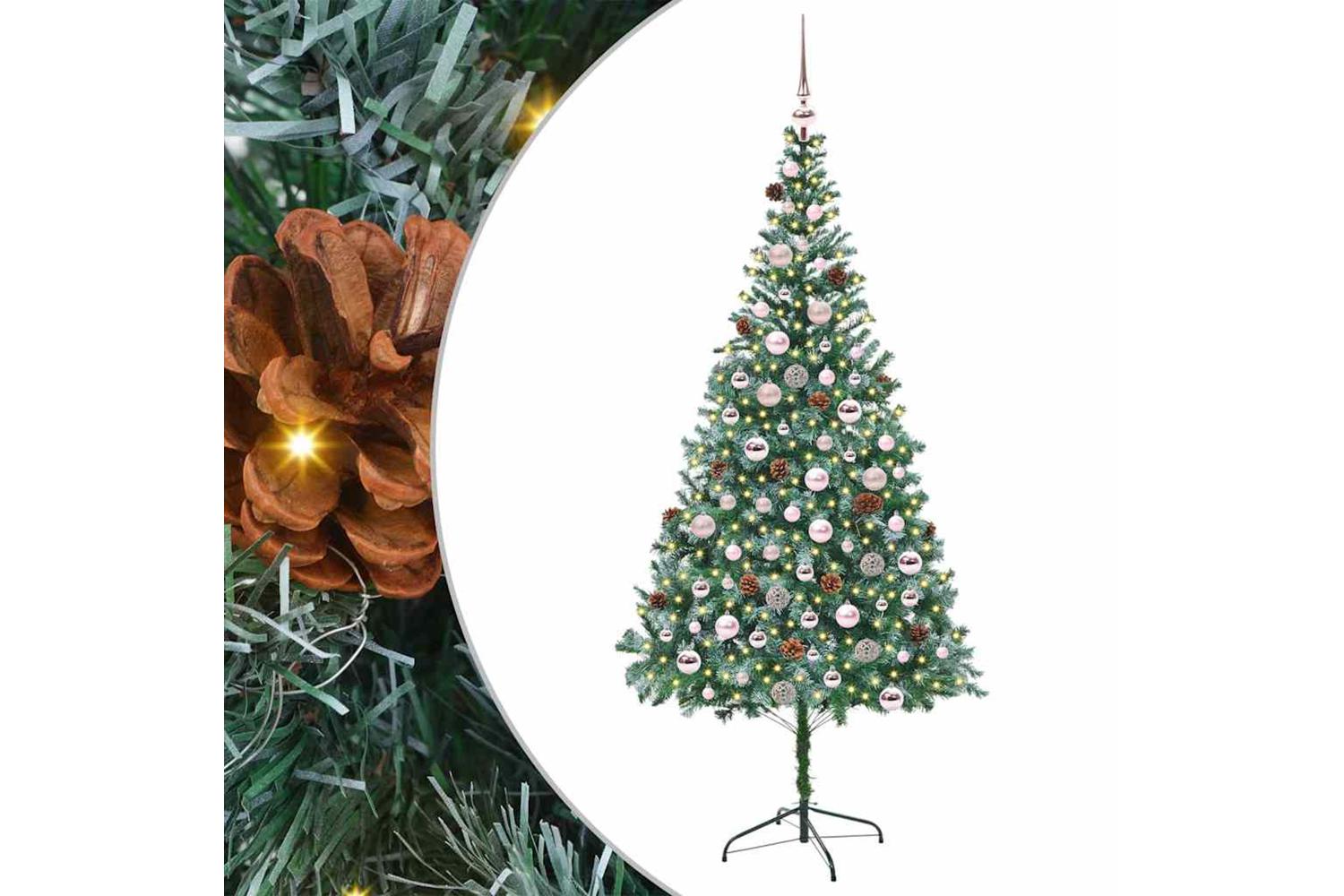 Vidaxl Artificial Christmas Tree With Stand Green 210 Cm Pvc And Steel-2