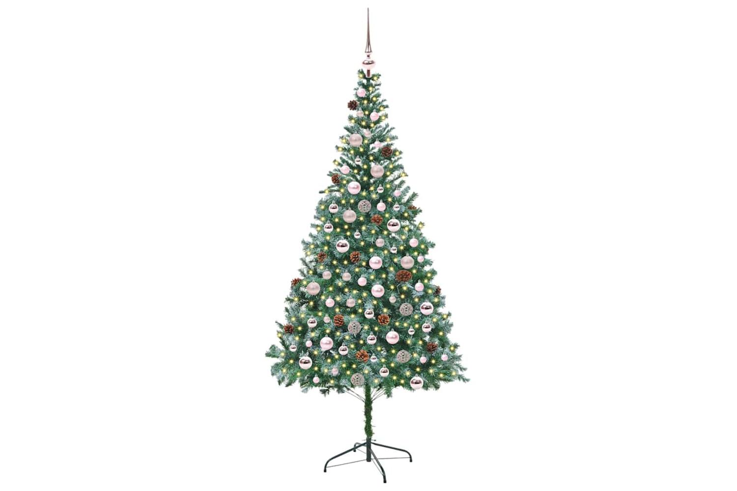 Vidaxl Artificial Christmas Tree With Stand Green 210 Cm Pvc And Steel-3