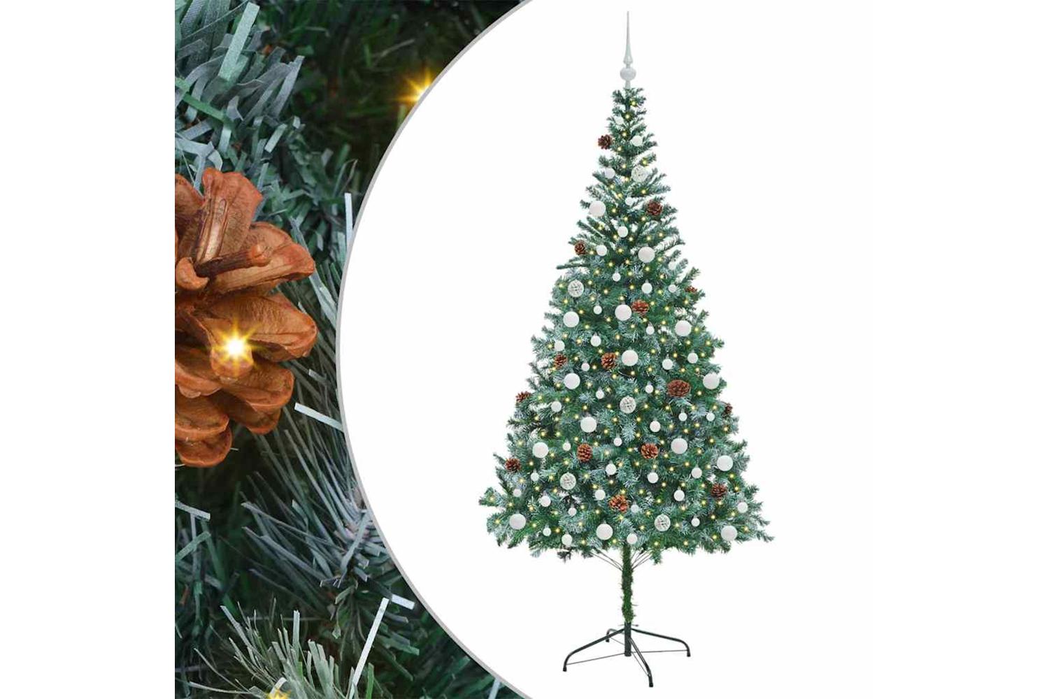 Vidaxl Artificial Christmas Tree With Stand Green 210 Cm Pvc And Steel-2
