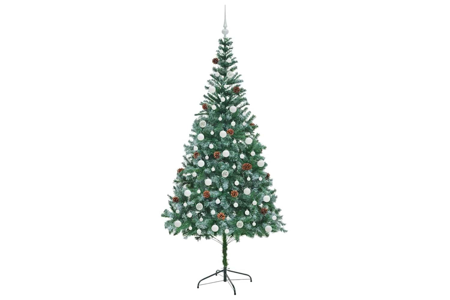 Vidaxl Artificial Christmas Tree With Stand Green 210 Cm Pvc And Steel-4