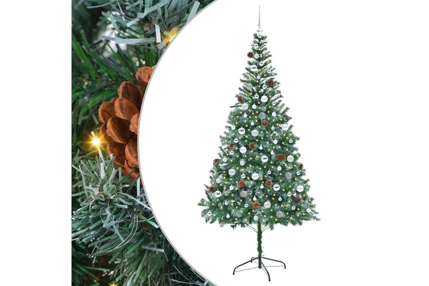 Vidaxl Artificial Christmas Tree With Stand Green 210 Cm Pvc And Steel-2