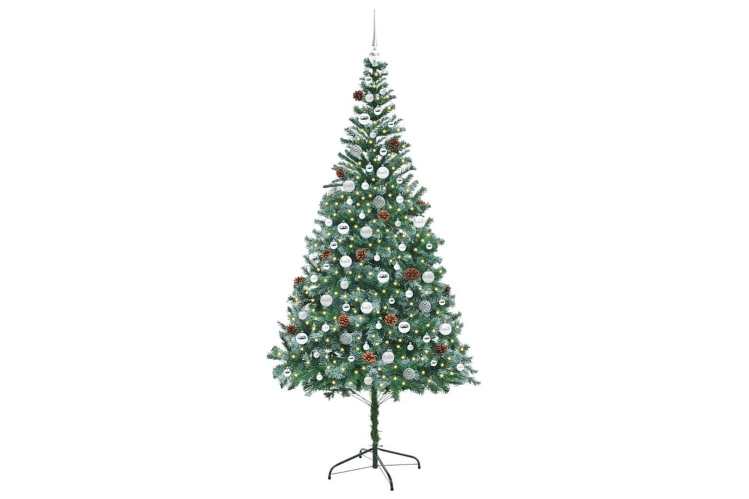 Vidaxl Artificial Christmas Tree With Stand Green 210 Cm Pvc And Steel-3