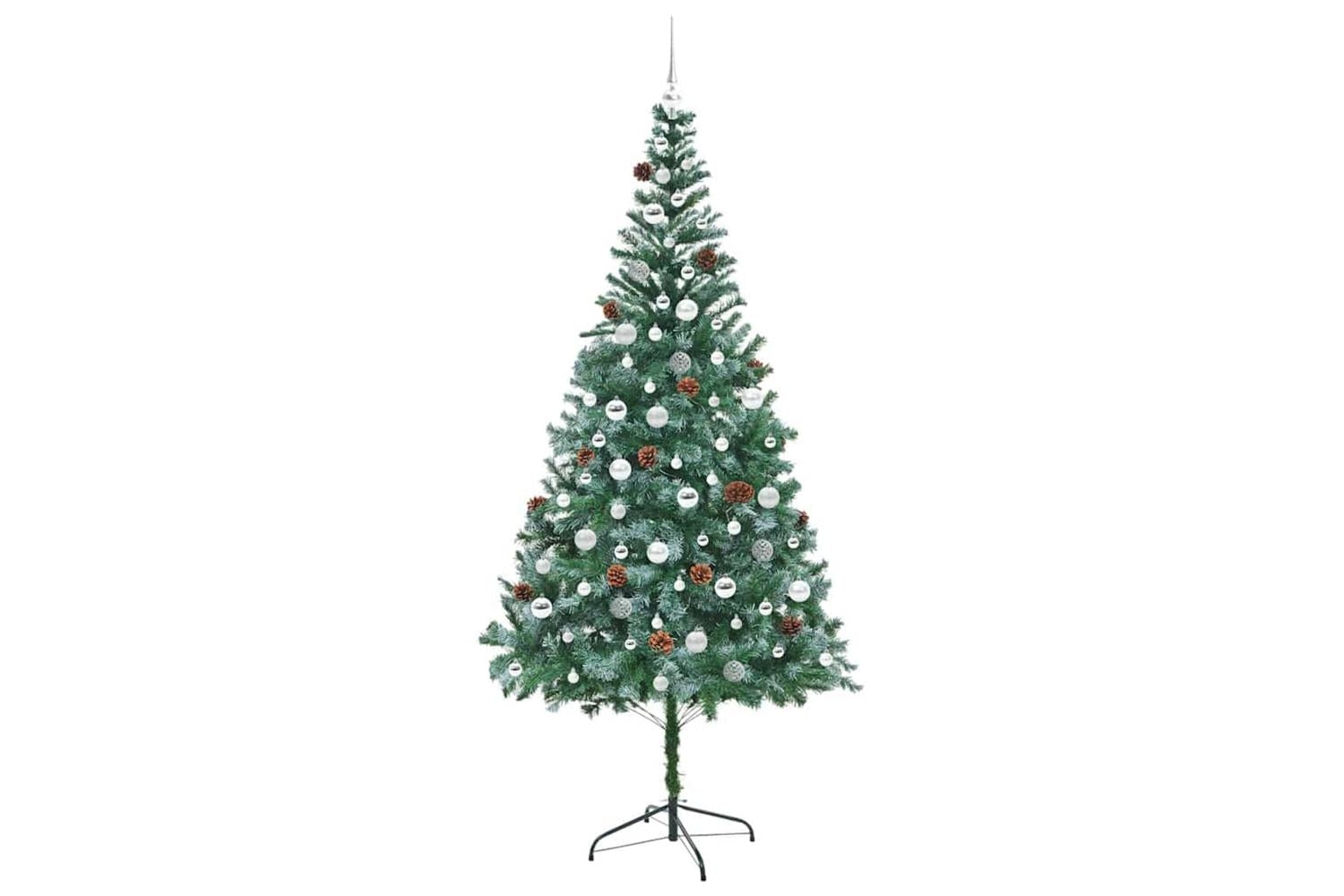 Vidaxl Artificial Christmas Tree With Stand Green 210 Cm Pvc And Steel-4