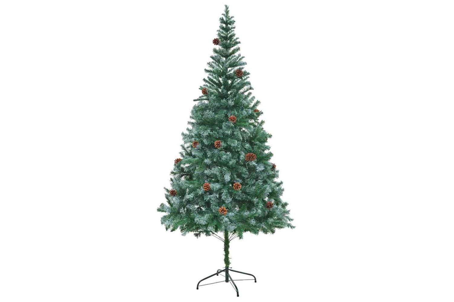 Vidaxl Artificial Christmas Tree With Stand Green 210 Cm Pvc And Steel-5