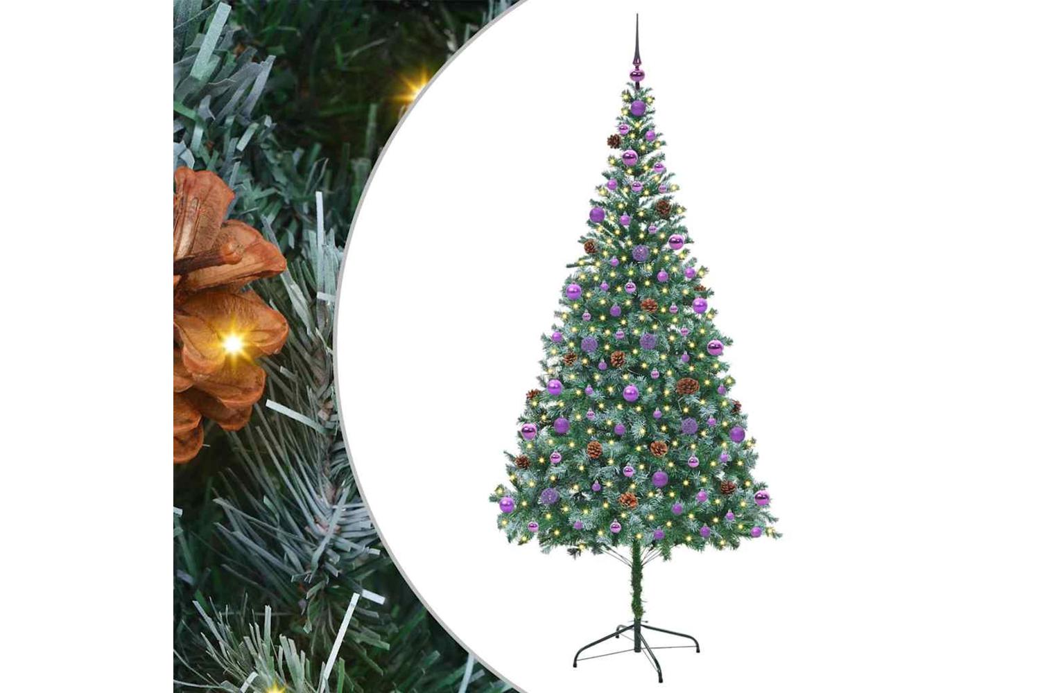 Vidaxl Artificial Christmas Tree With Stand Green 210 Cm Pvc And Steel-2