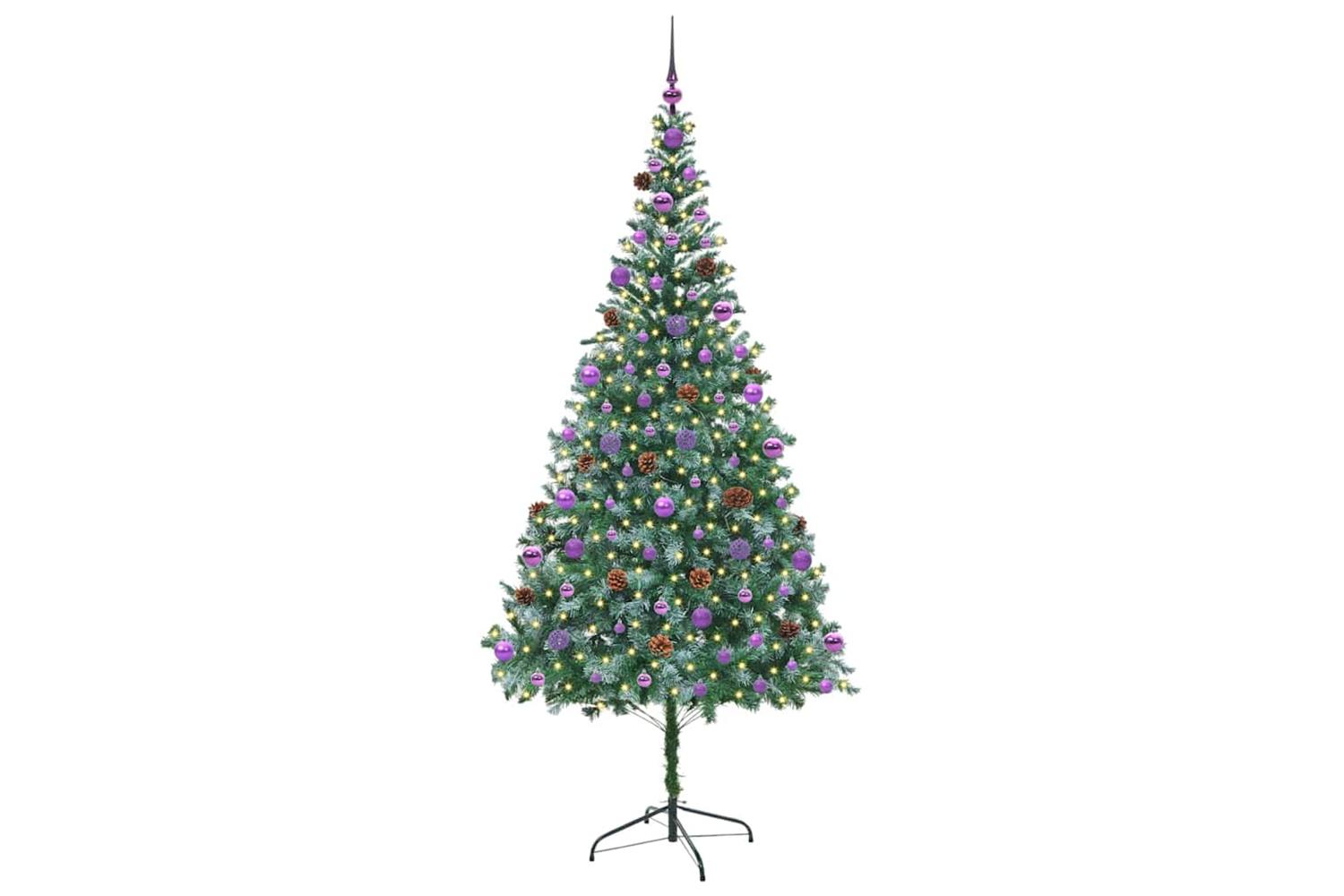 Vidaxl Artificial Christmas Tree With Stand Green 210 Cm Pvc And Steel-3