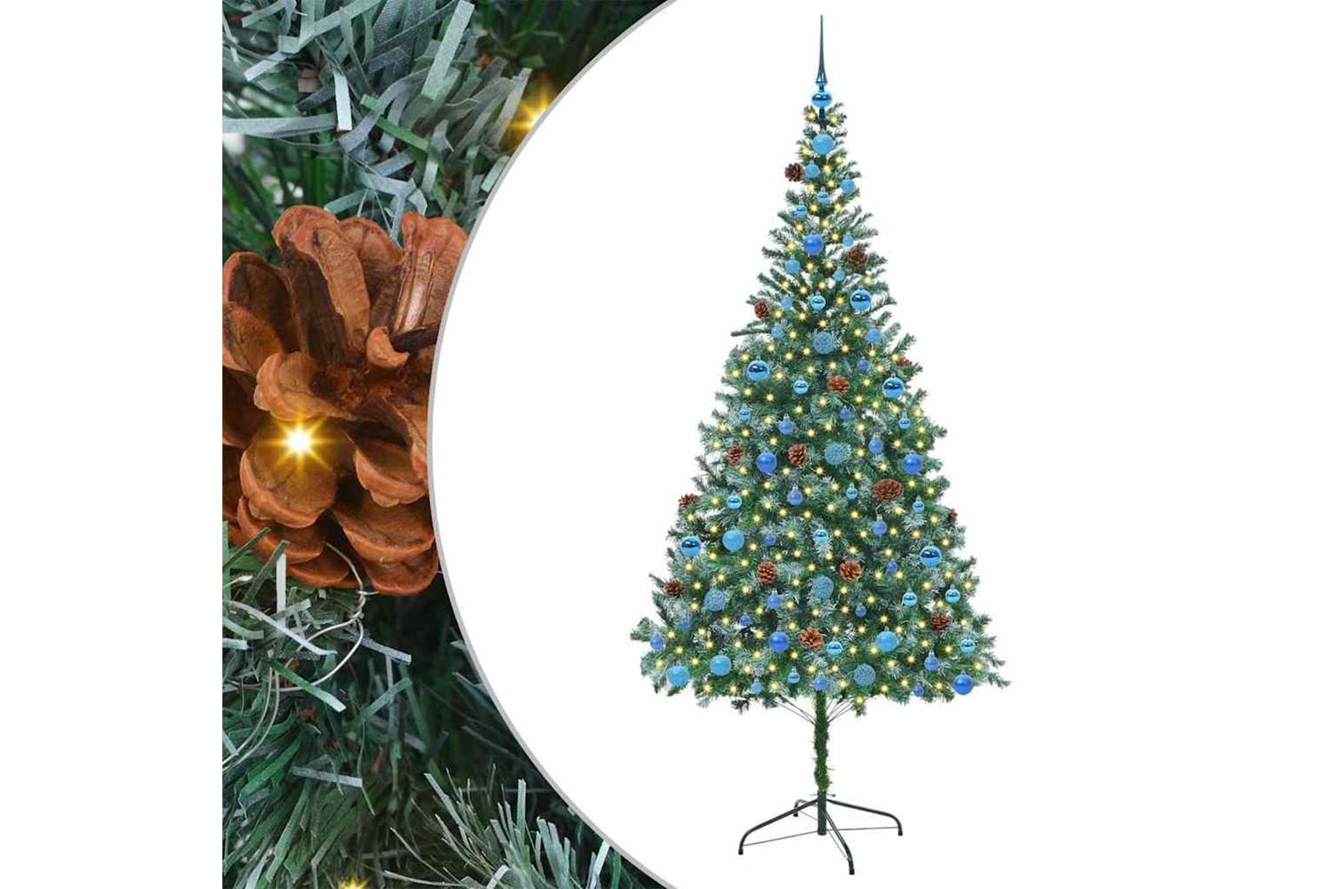 Vidaxl Artificial Christmas Tree With Stand Green 210 Cm Pvc And Steel-2