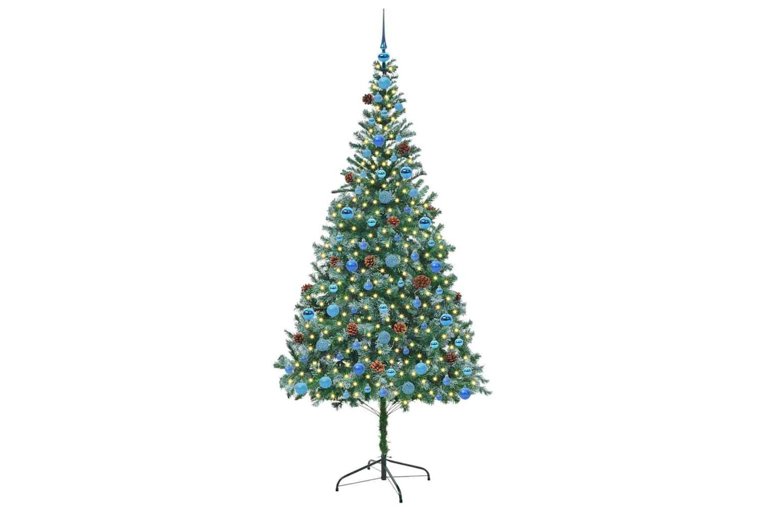 Vidaxl Artificial Christmas Tree With Stand Green 210 Cm Pvc And Steel-3