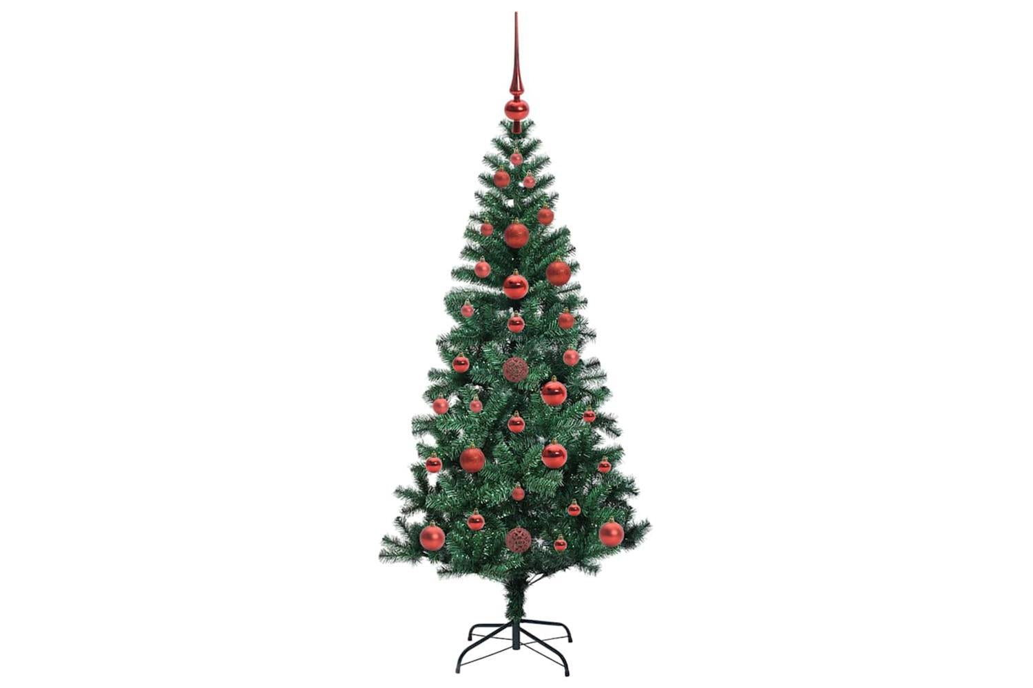 Vidaxl Artificial Pre-lit Christmas Tree Green 120 Cm Pvc And Metal-4
