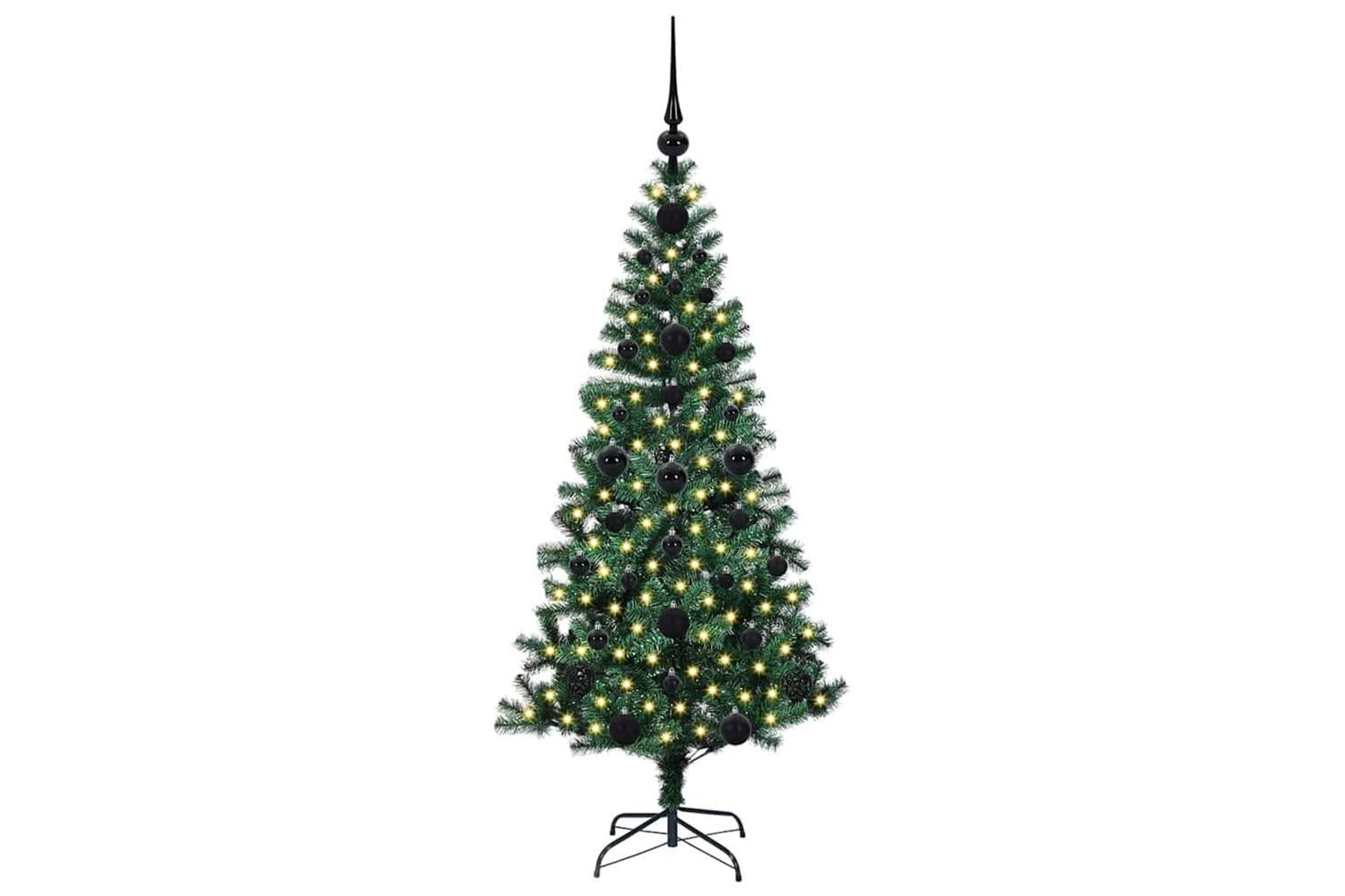 Vidaxl Artificial Pre-lit Christmas Tree Green 120 Cm Pvc And Metal-3