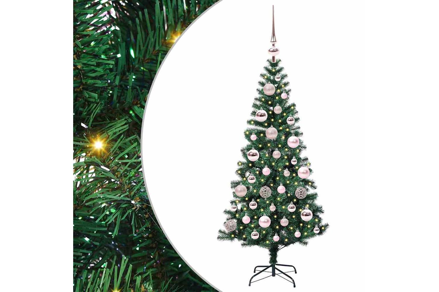 Vidaxl Artificial Pre-lit Christmas Tree Green 120 Cm Pvc And Metal