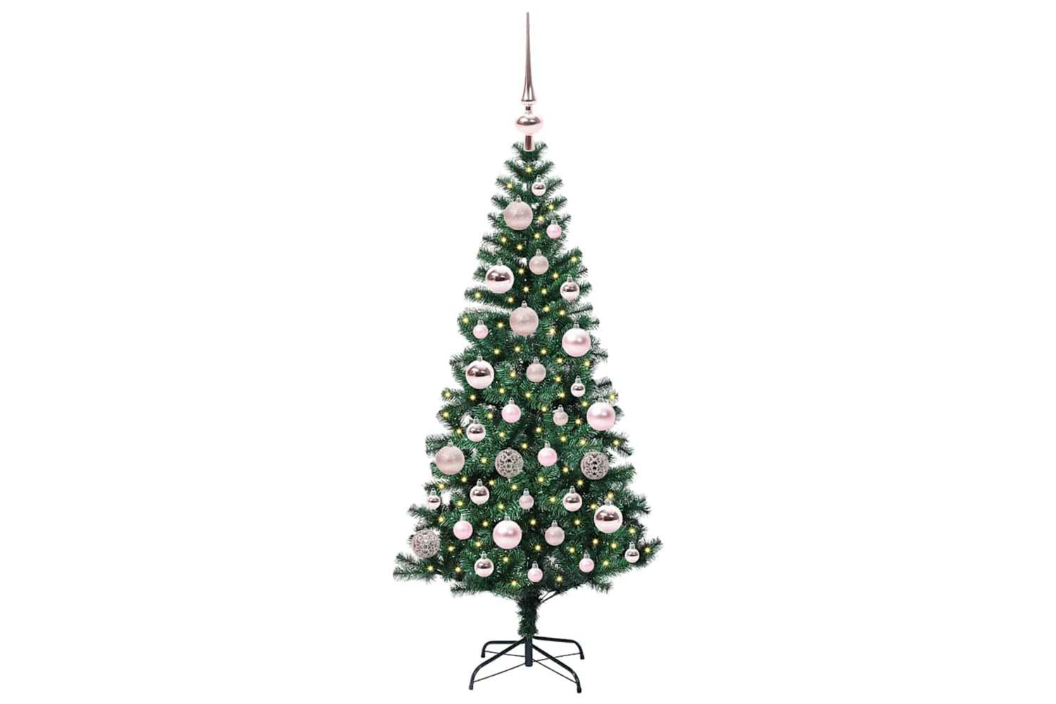 Vidaxl Artificial Pre-lit Christmas Tree Green 120 Cm Pvc And Metal-3