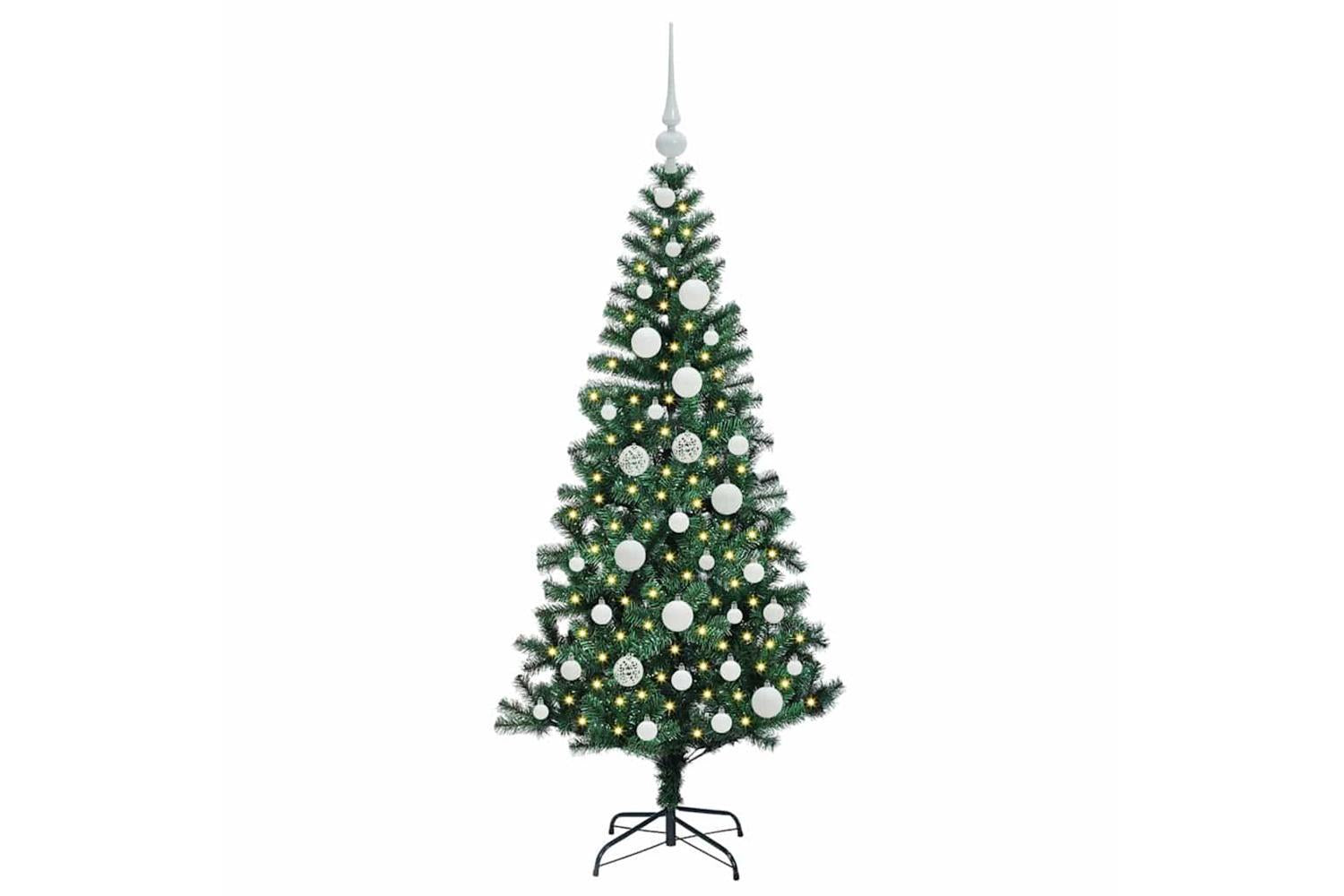 Vidaxl Artificial Pre-lit Christmas Tree Green 120 Cm Pvc And Metal-3