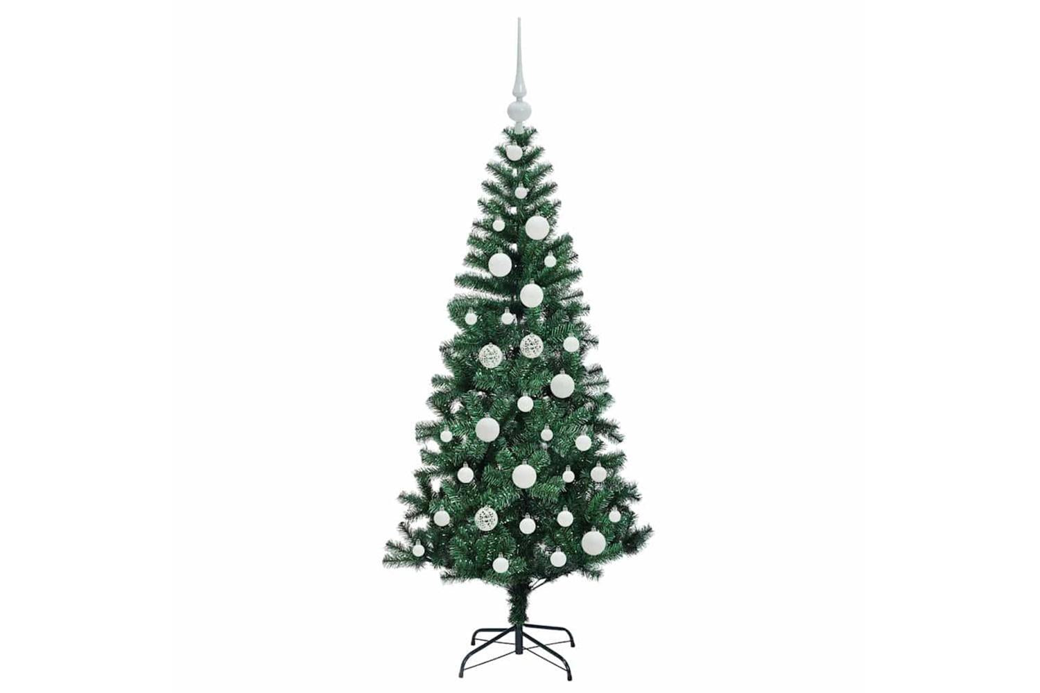 Vidaxl Artificial Pre-lit Christmas Tree Green 120 Cm Pvc And Metal-4