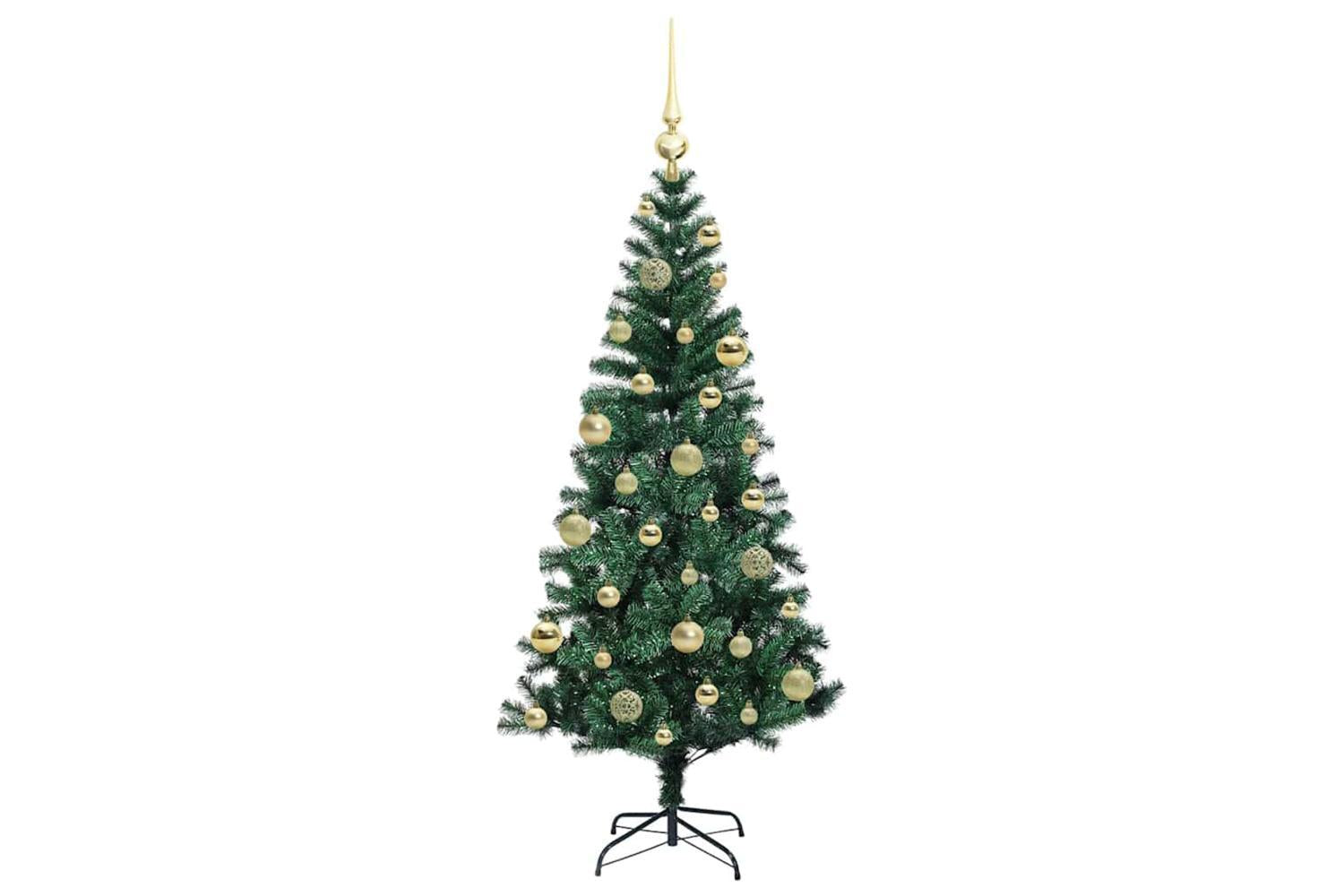 Vidaxl Artificial Pre-lit Christmas Tree Green 120 Cm Pvc And Metal-4
