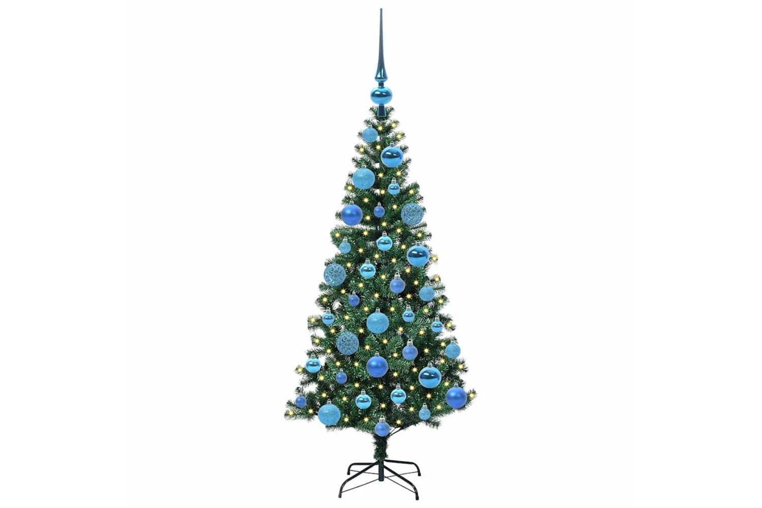 Vidaxl Artificial Pre-lit Christmas Tree Green 120 Cm Pvc And Metal-3