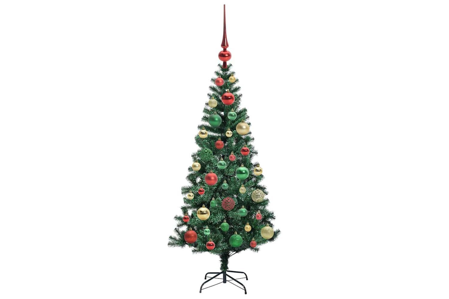 Vidaxl Artificial Pre-lit Christmas Tree Green 120 Cm Pvc And Metal-6