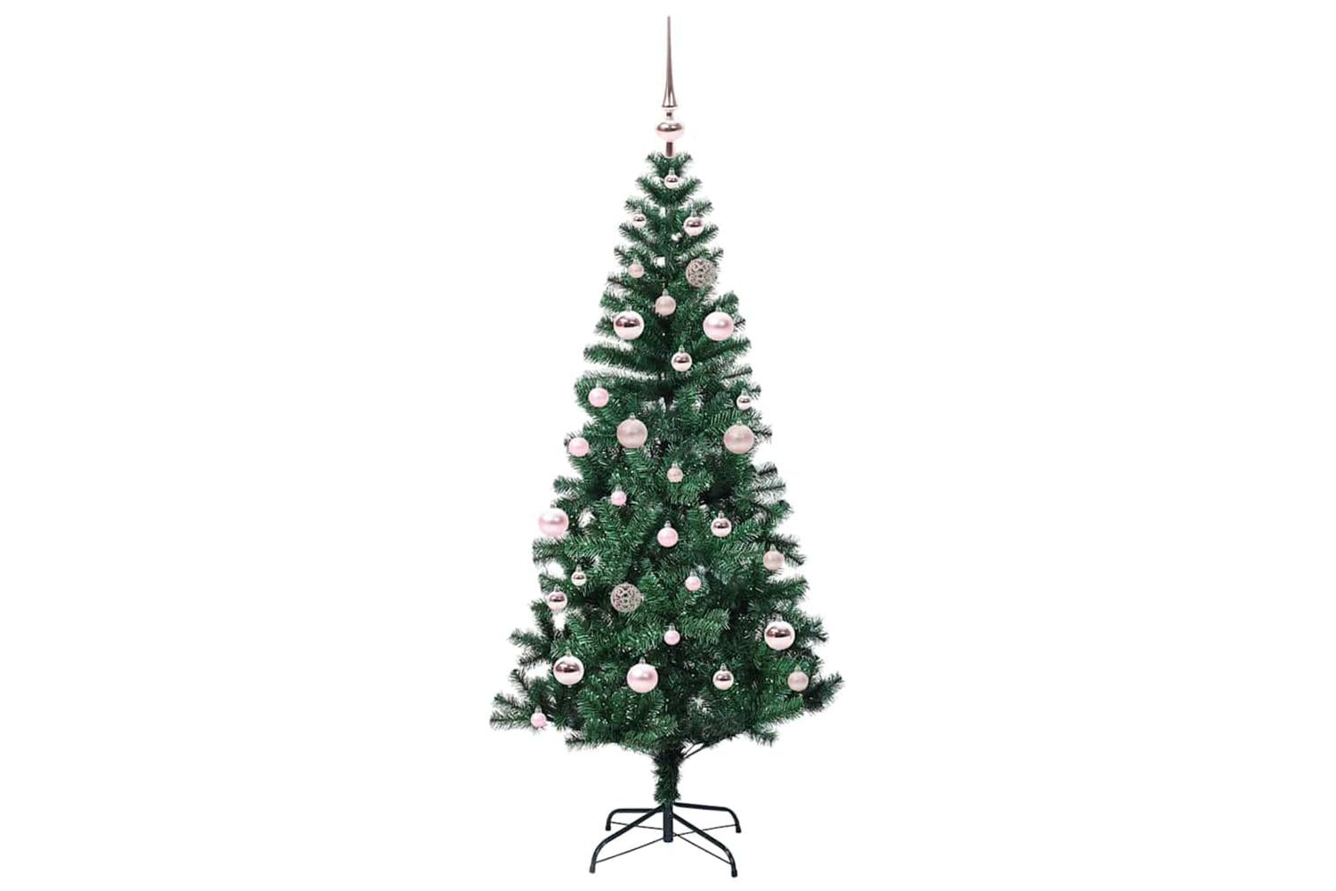 Vidaxl Artificial Pre-lit Christmas Tree Green 150 Cm Pvc And Metal-3