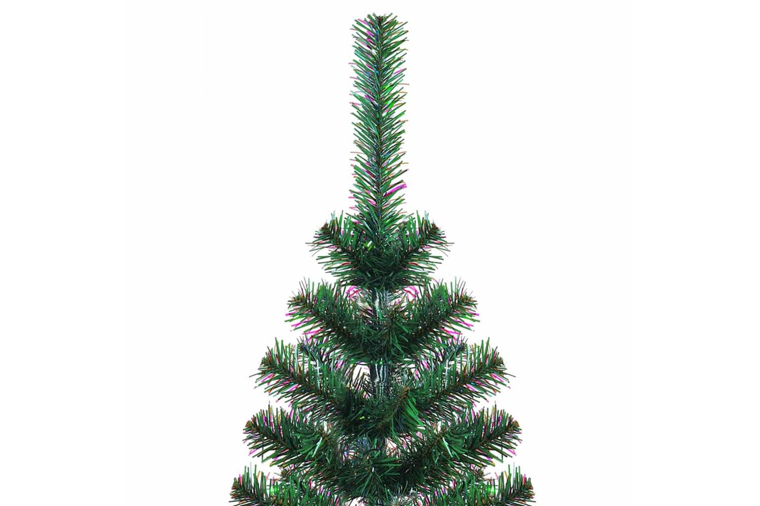 Vidaxl Artificial Pre-lit Christmas Tree Green 180 Cm Pvc And Metal-6