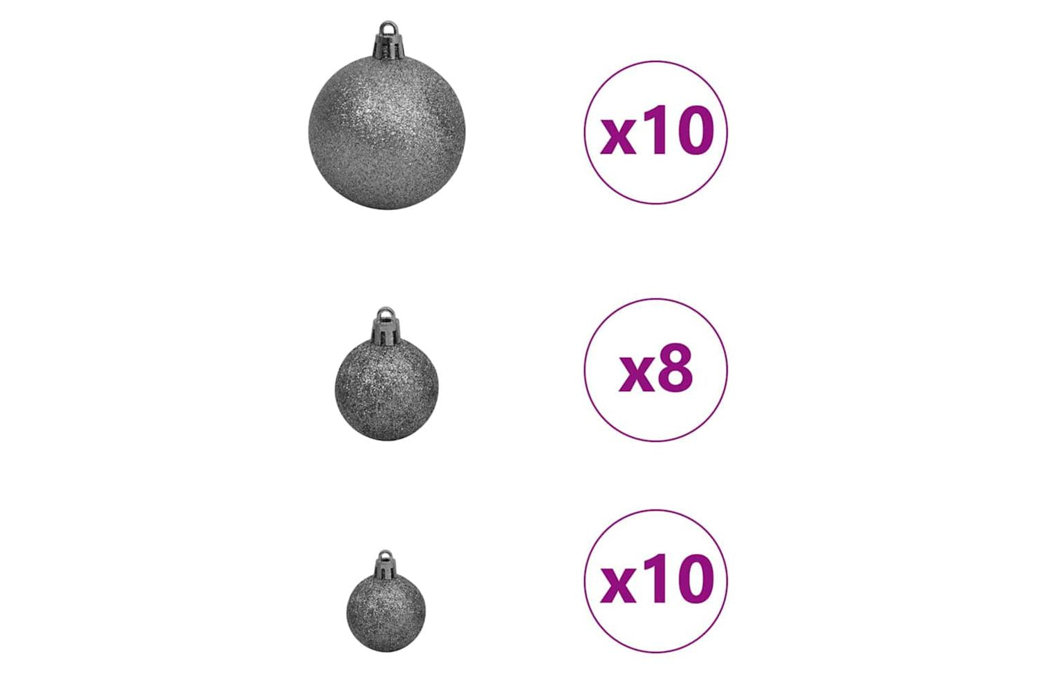 Vidaxl Artificial Pre-lit Christmas Tree Green 180 Cm Pvc And Metal-9