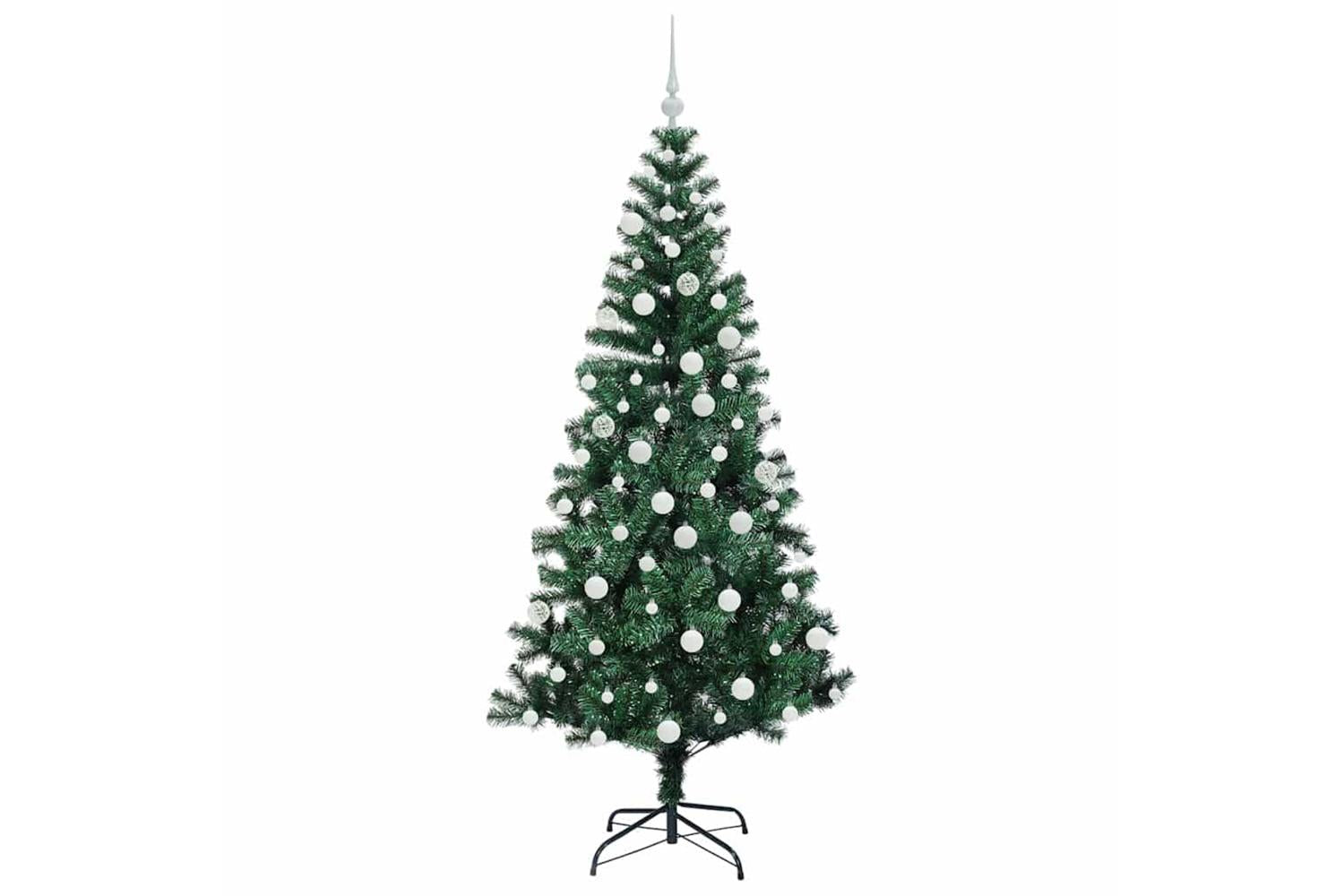 Vidaxl Artificial Pre-lit Christmas Tree Green 180 Cm Pvc And Metal-4