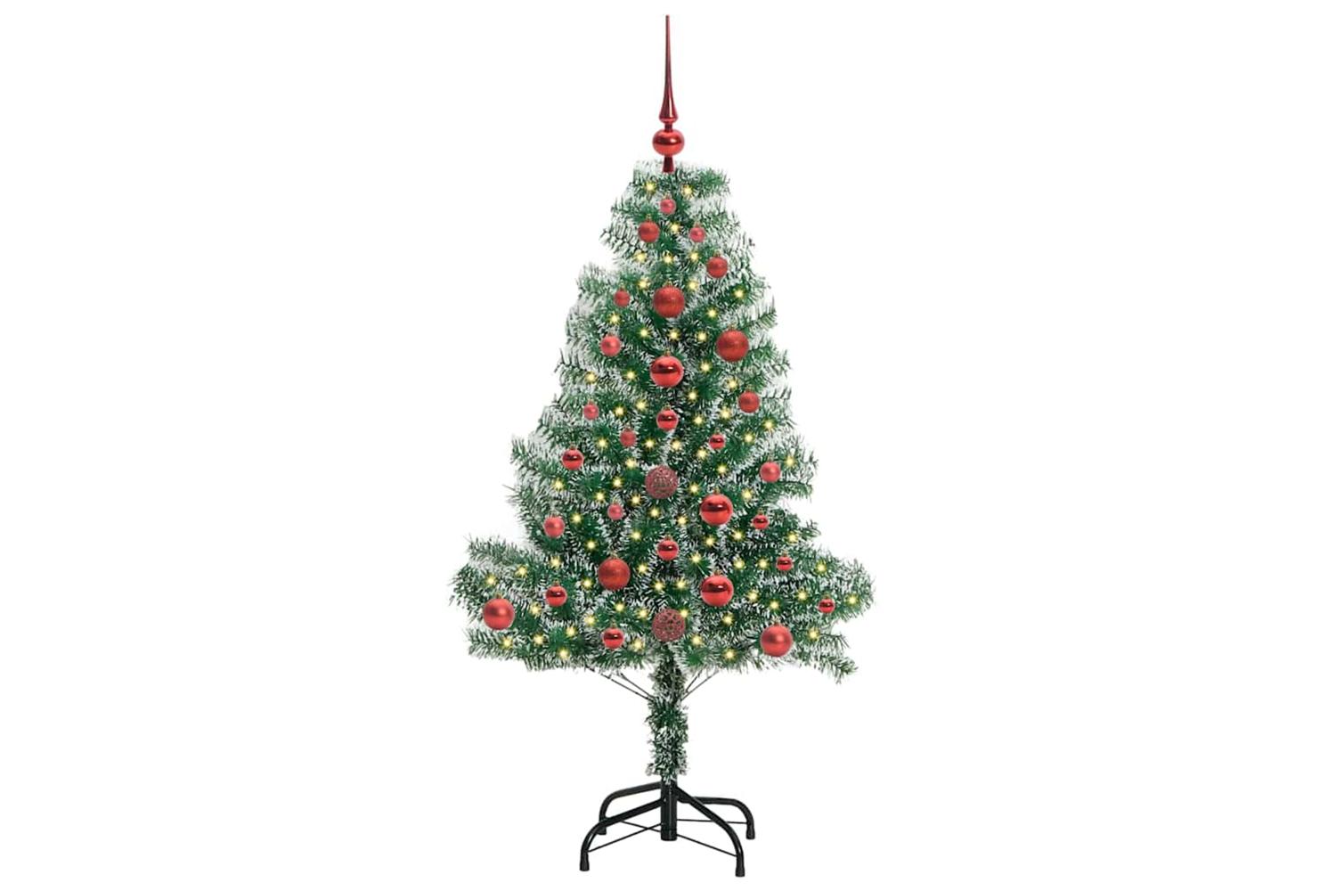 Vidaxl Artificial Christmas Tree Snow Flocked With Led Light 120 Cm-3