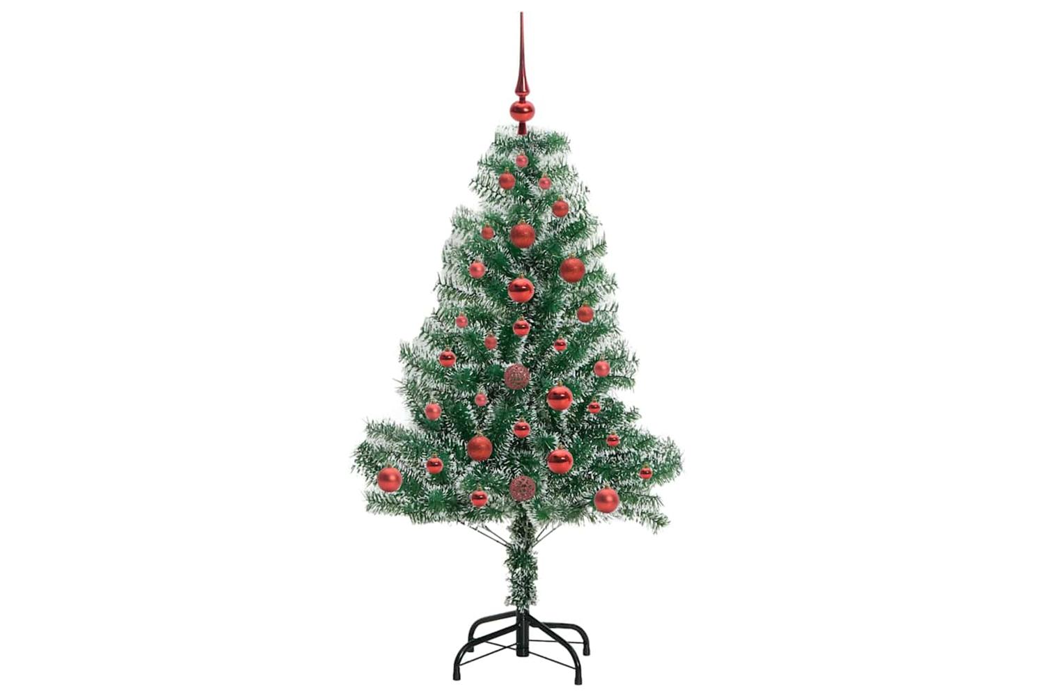 Vidaxl Artificial Christmas Tree Snow Flocked With Led Light 120 Cm-4