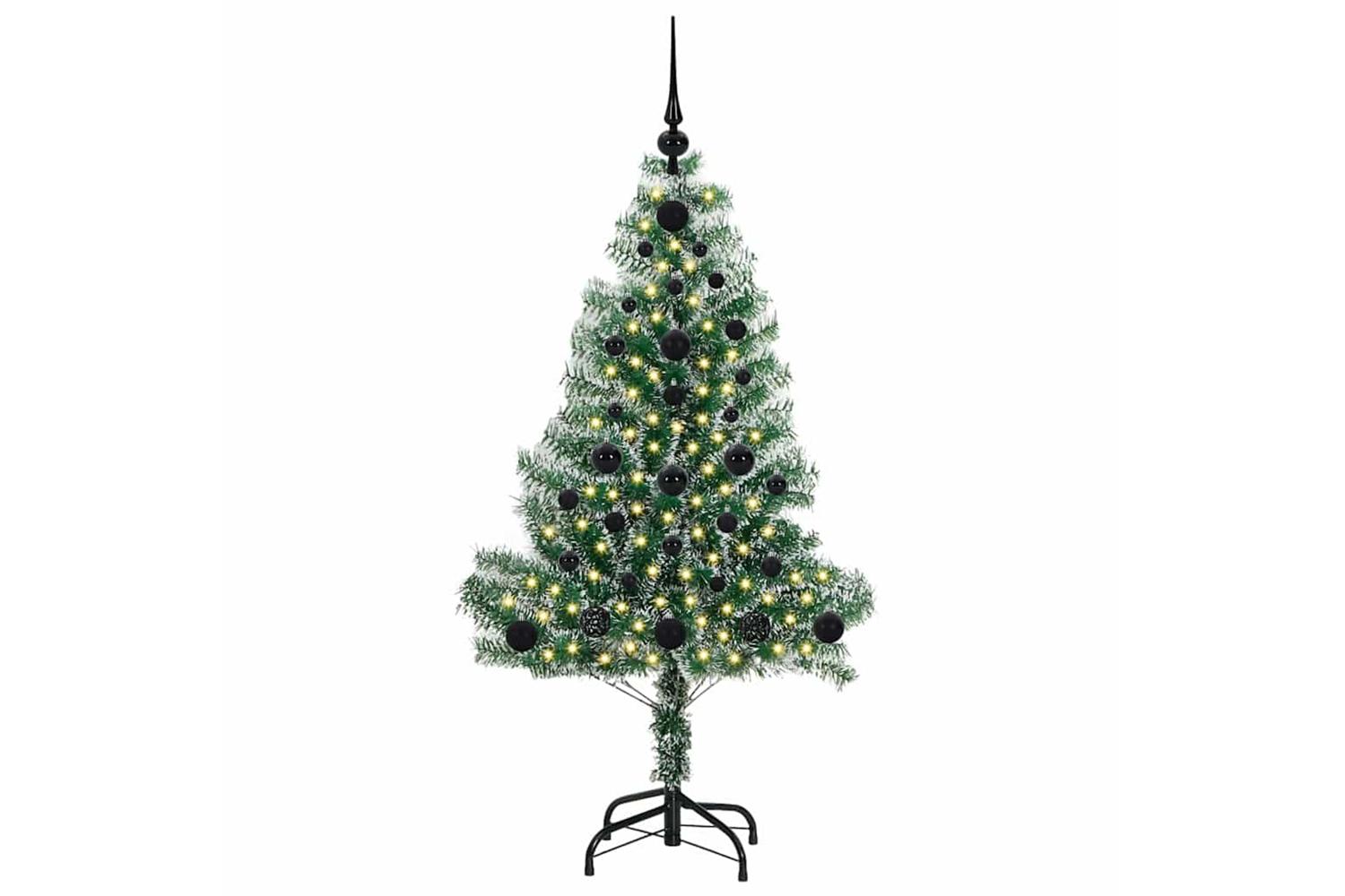 Vidaxl Artificial Christmas Tree Snow Flocked With Led Light 120 Cm-3