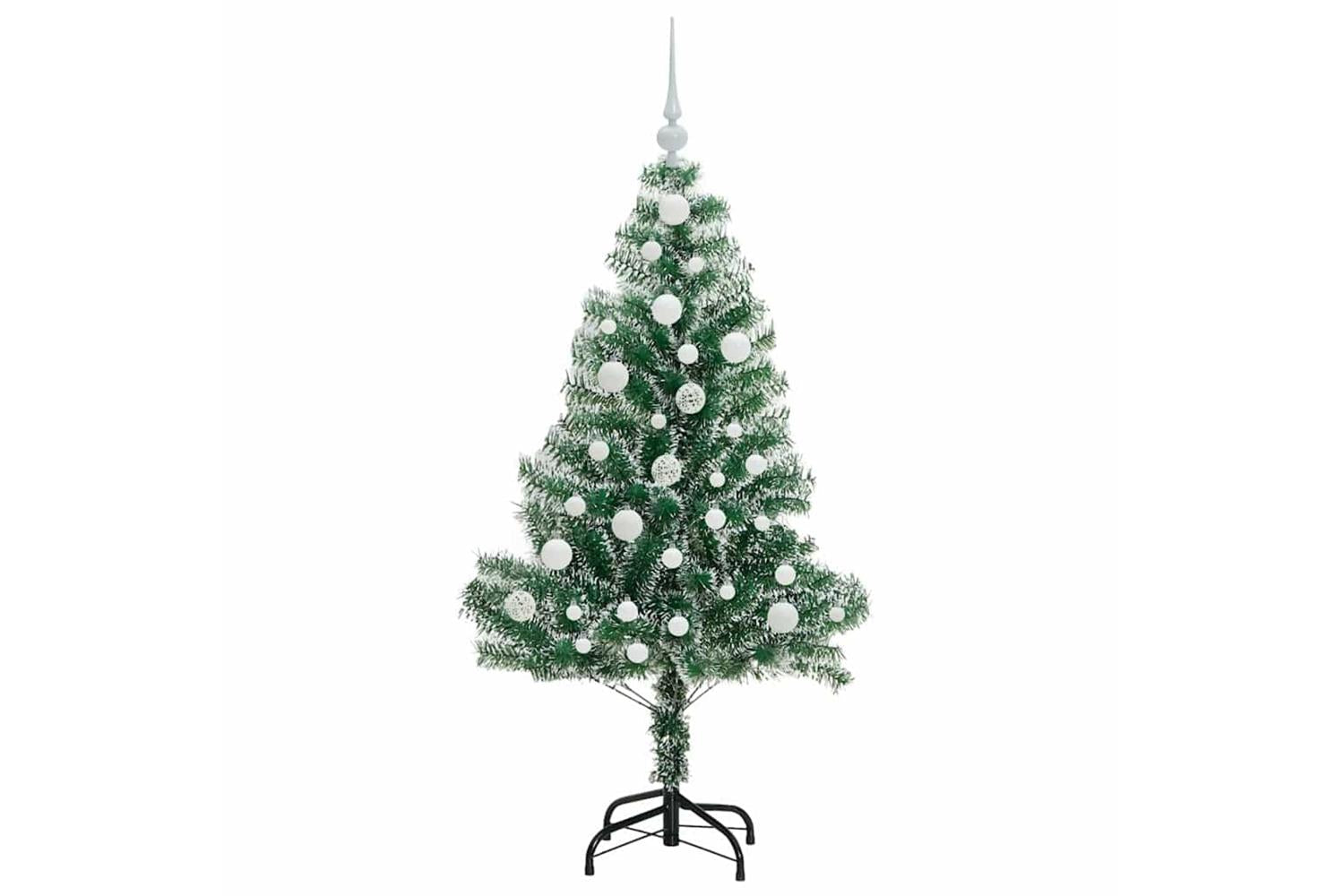 Vidaxl Artificial Christmas Tree Snow Flocked With Led Light 120 Cm-4