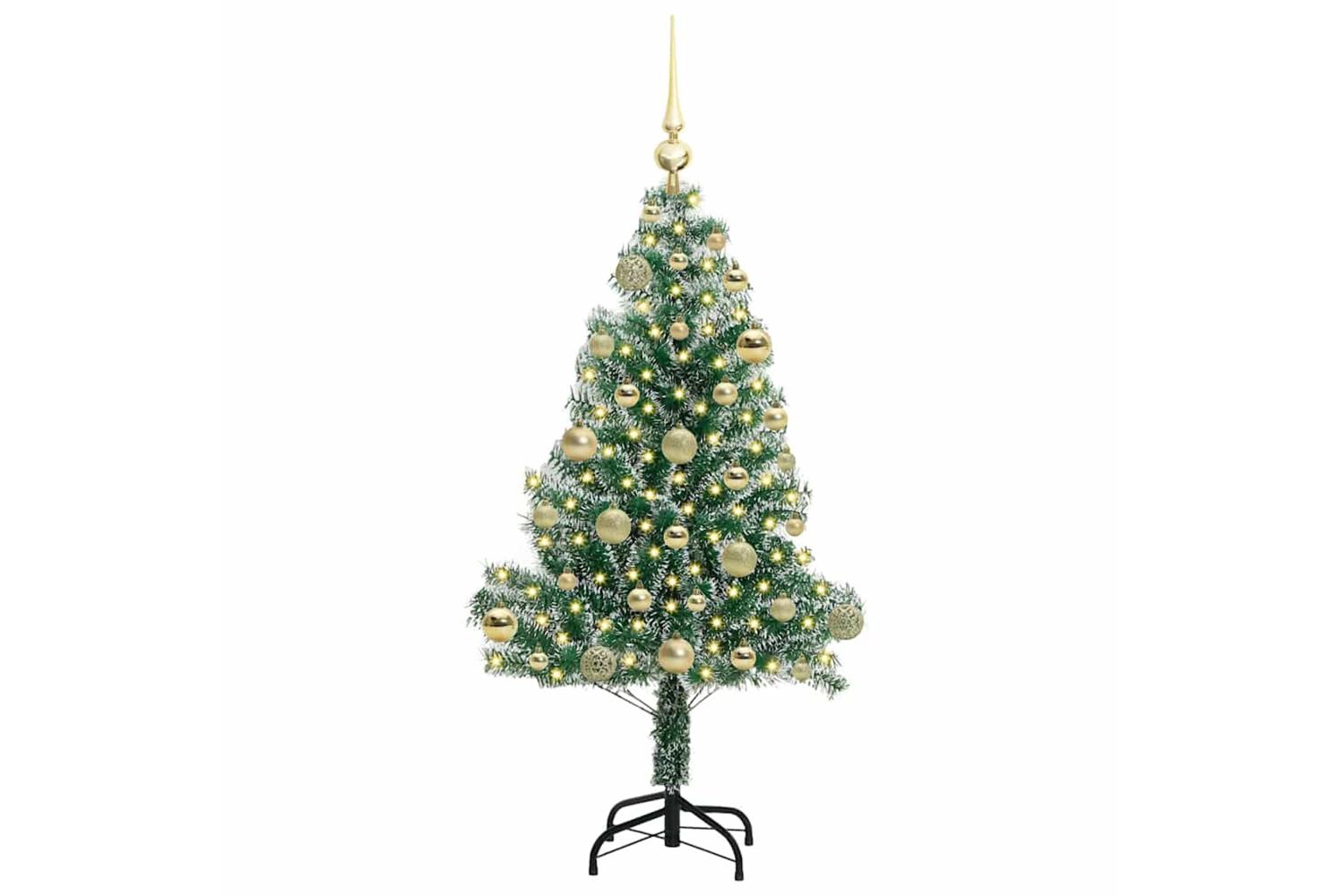 Vidaxl Artificial Christmas Tree Snow Flocked With Led Light 120 Cm-3