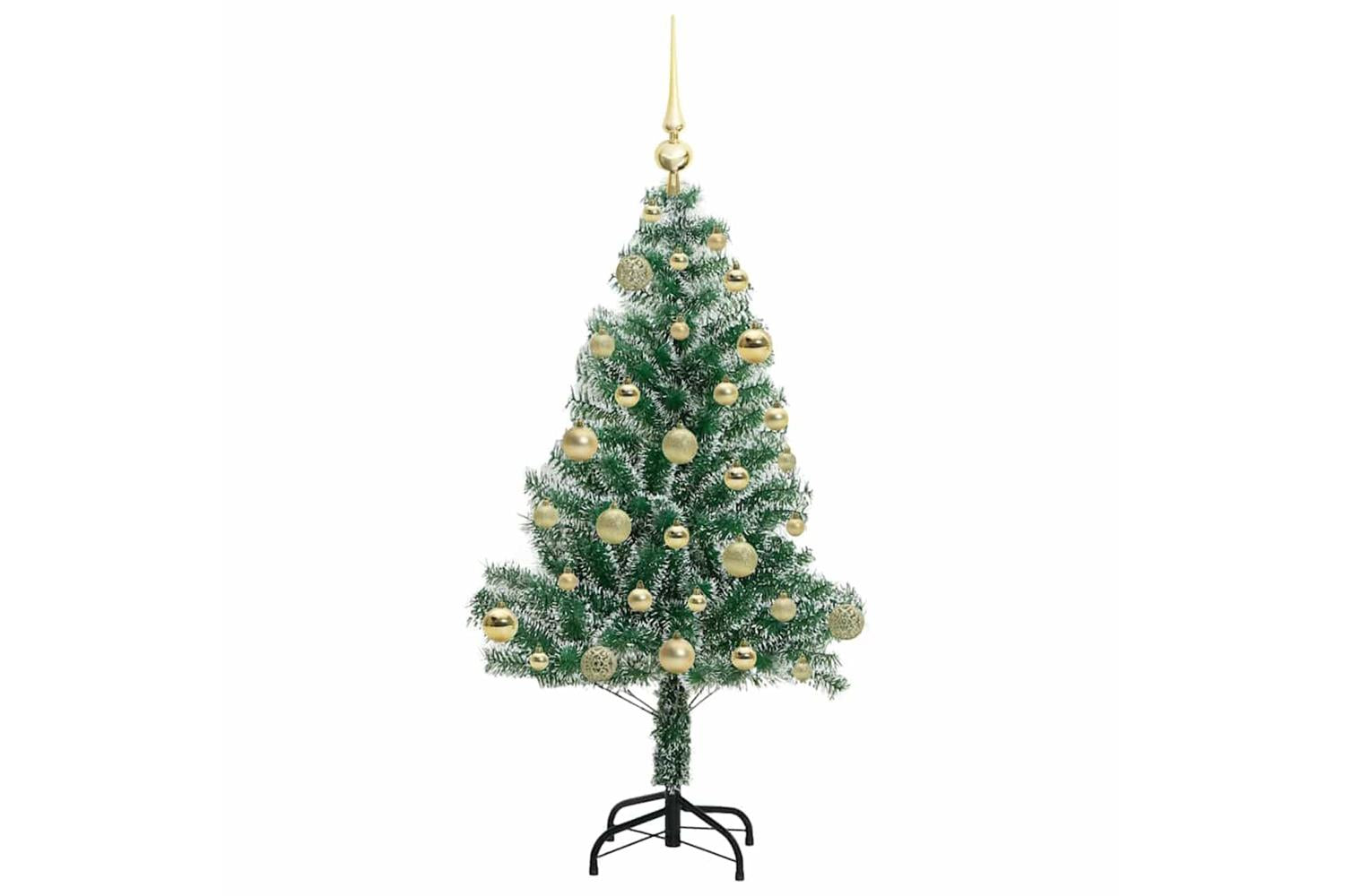 Vidaxl Artificial Christmas Tree Snow Flocked With Led Light 120 Cm-4