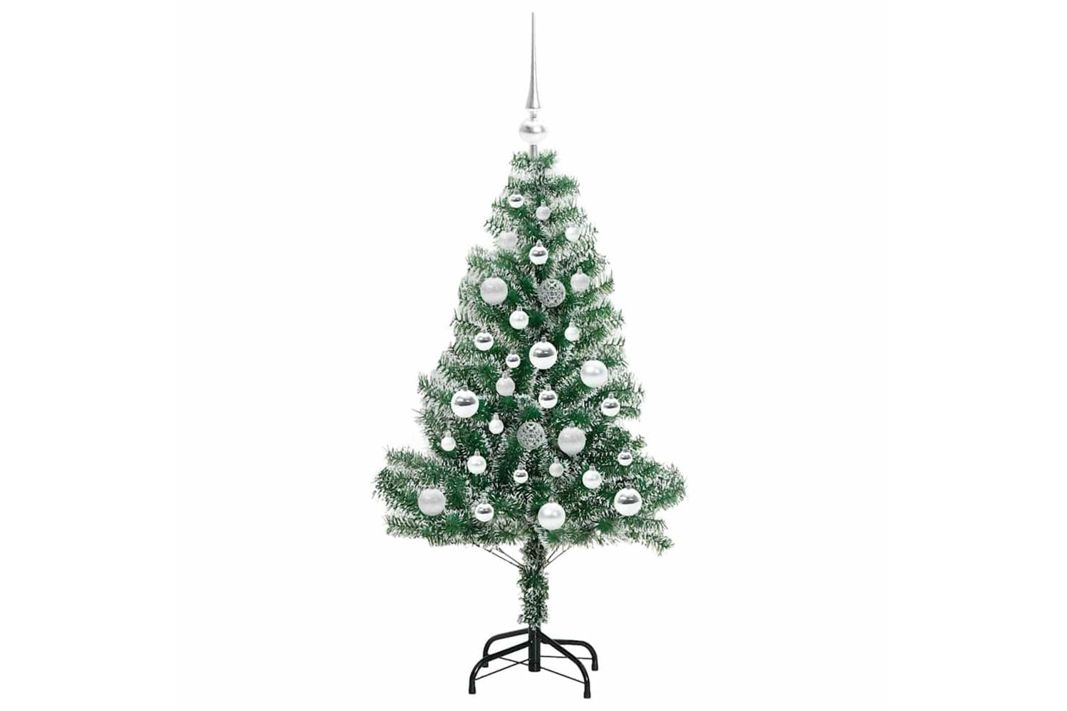 Vidaxl Artificial Christmas Tree Snow Flocked With Led Light 120 Cm-4