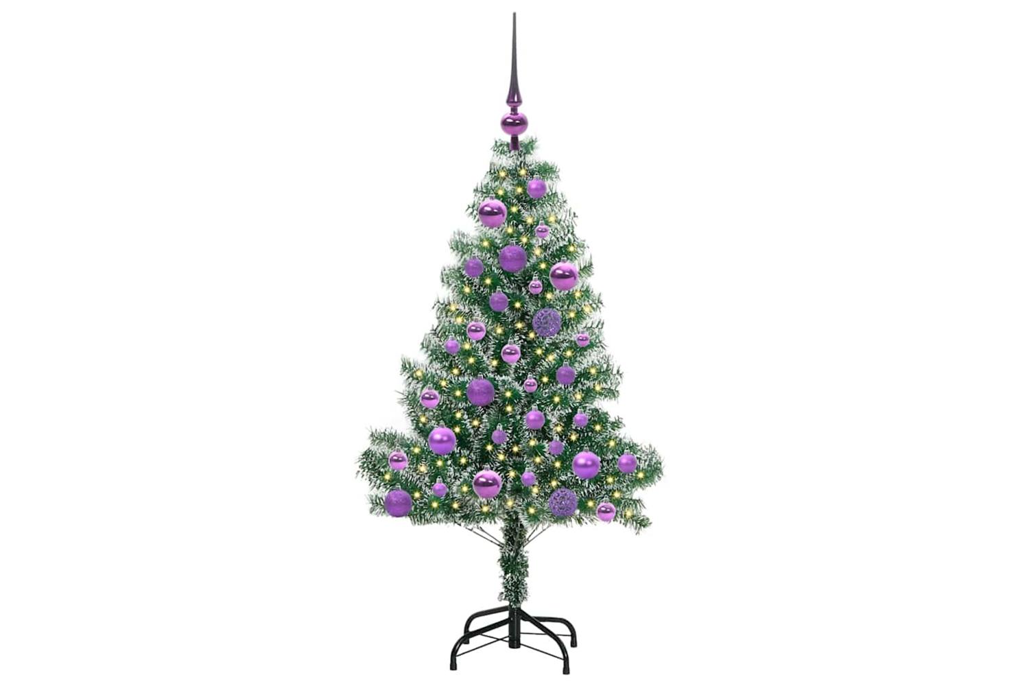 Vidaxl Artificial Christmas Tree Snow Flocked With Led Light 120 Cm-3