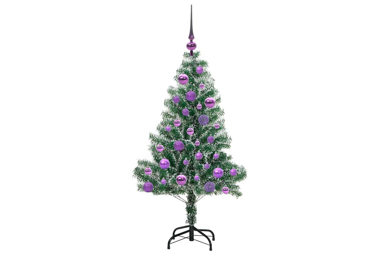 Vidaxl Artificial Christmas Tree Snow Flocked With Led Light 120 Cm-4