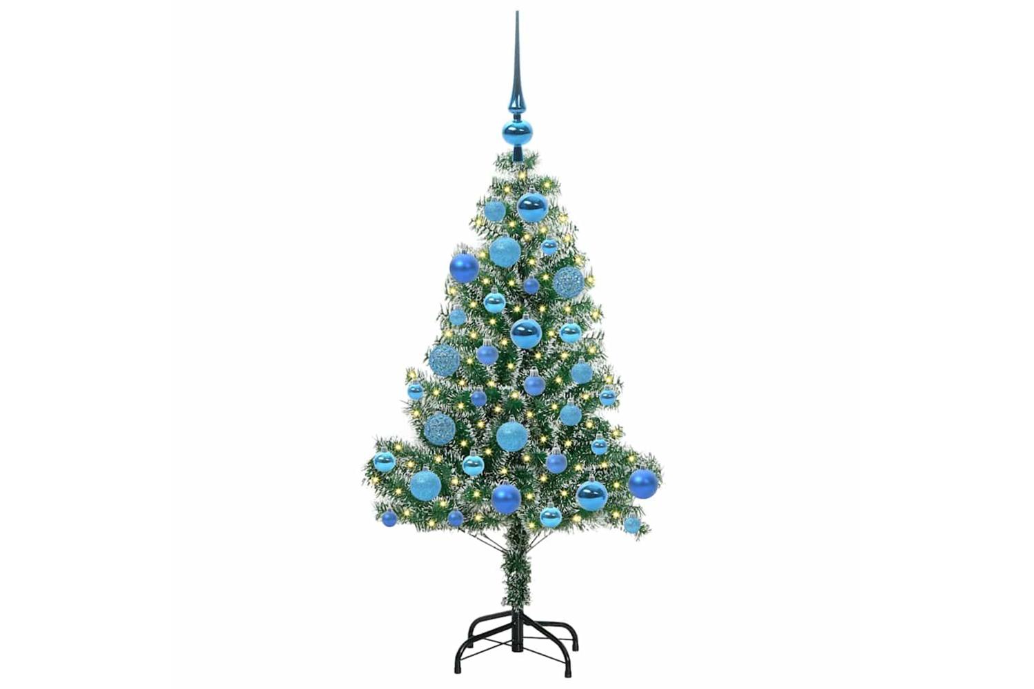 Vidaxl Artificial Christmas Tree Snow Flocked With Led Light 120 Cm-3