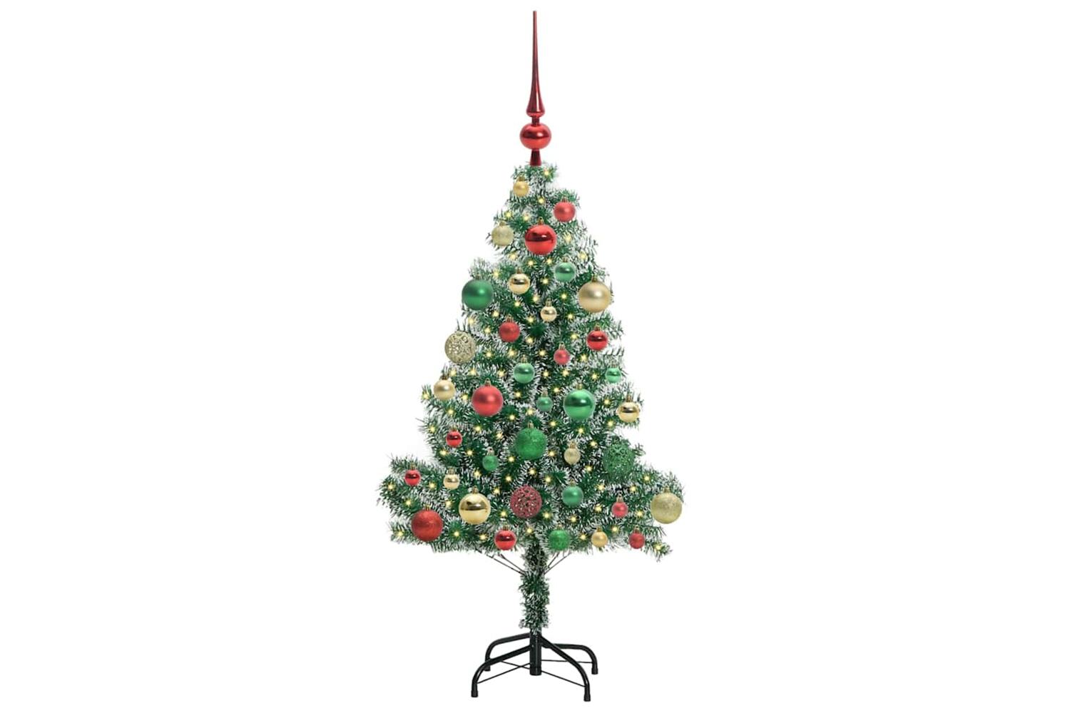 Vidaxl Artificial Christmas Tree Snow Flocked With Led Light 120 Cm-3