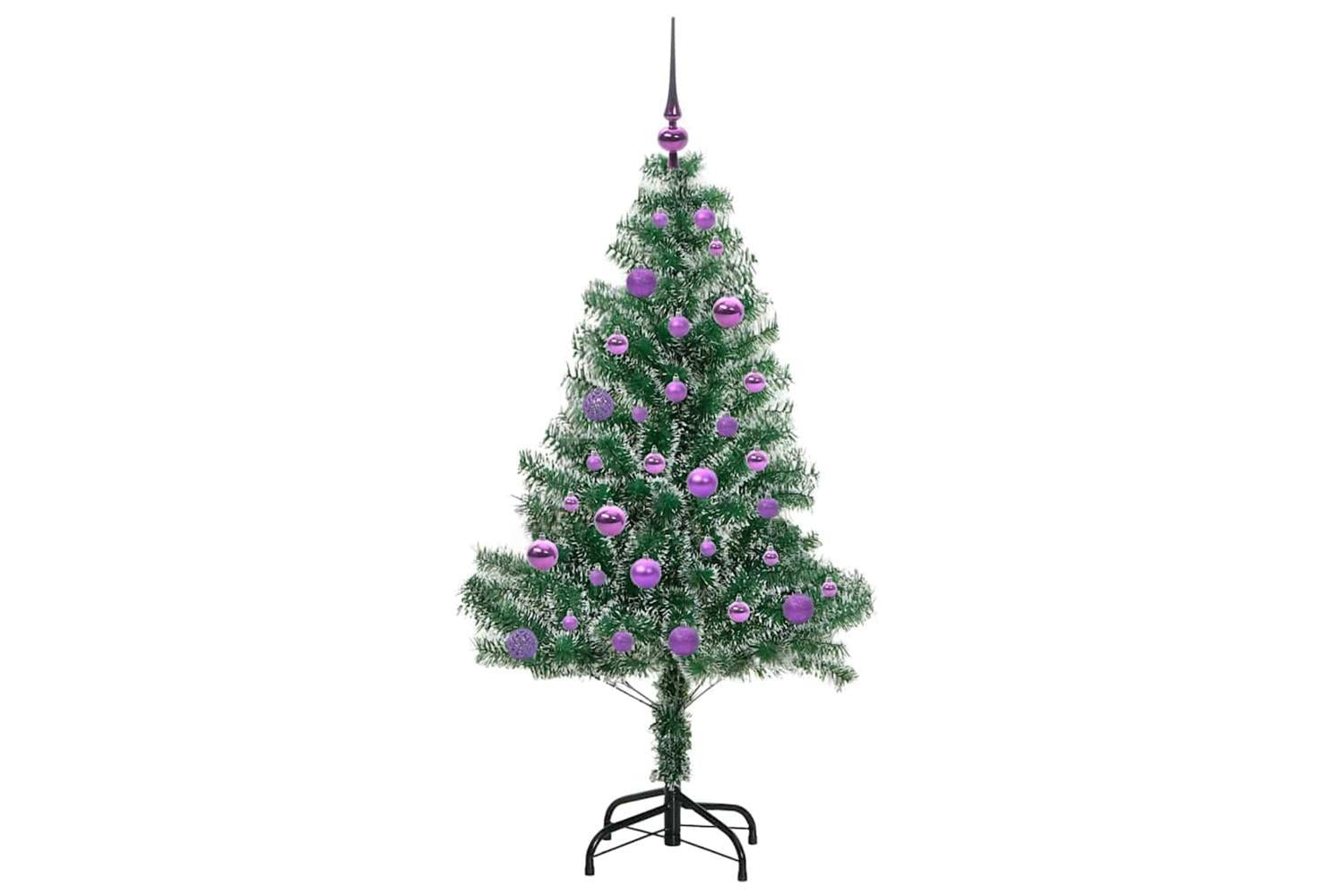 Vidaxl Artificial Christmas Tree Snow Flocked With Led Light 150 Cm-4