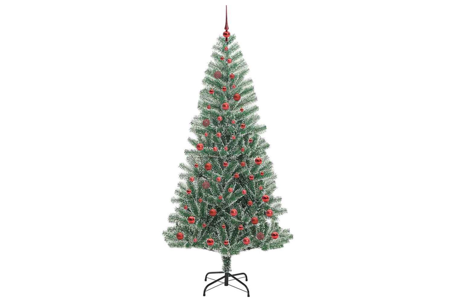 Vidaxl Artificial Christmas Tree Snow Flocked With Led Light 210 Cm-4