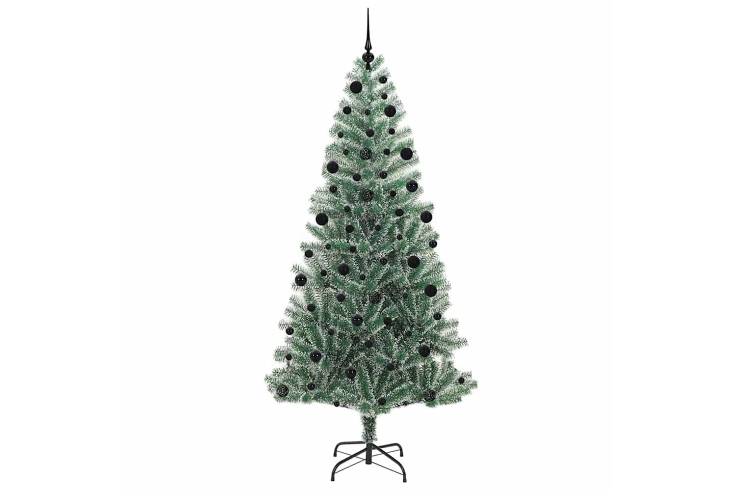 Vidaxl Artificial Christmas Tree Snow Flocked With Led Light 210 Cm-4