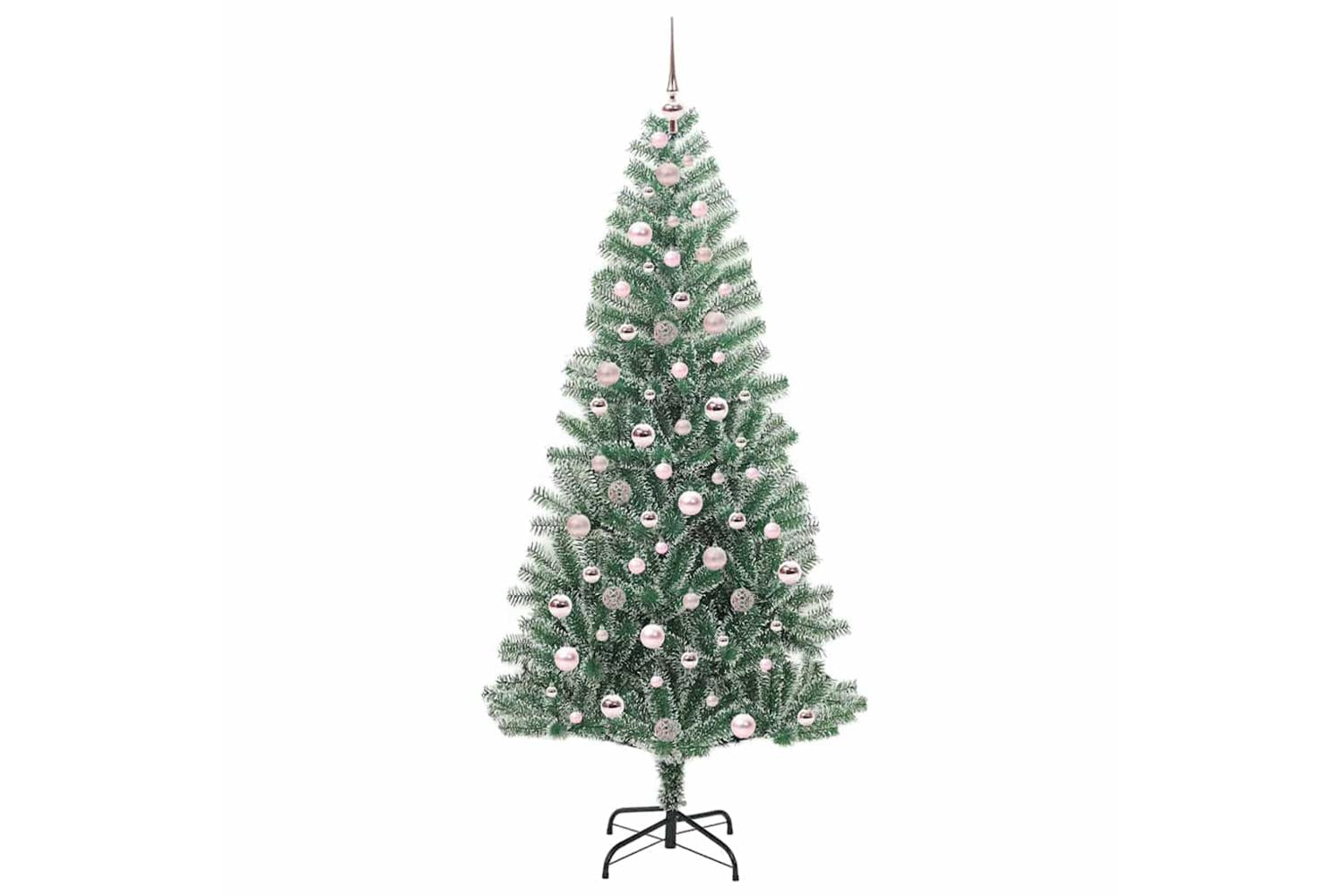 Vidaxl Artificial Christmas Tree Snow Flocked With Led Light 210 Cm-4