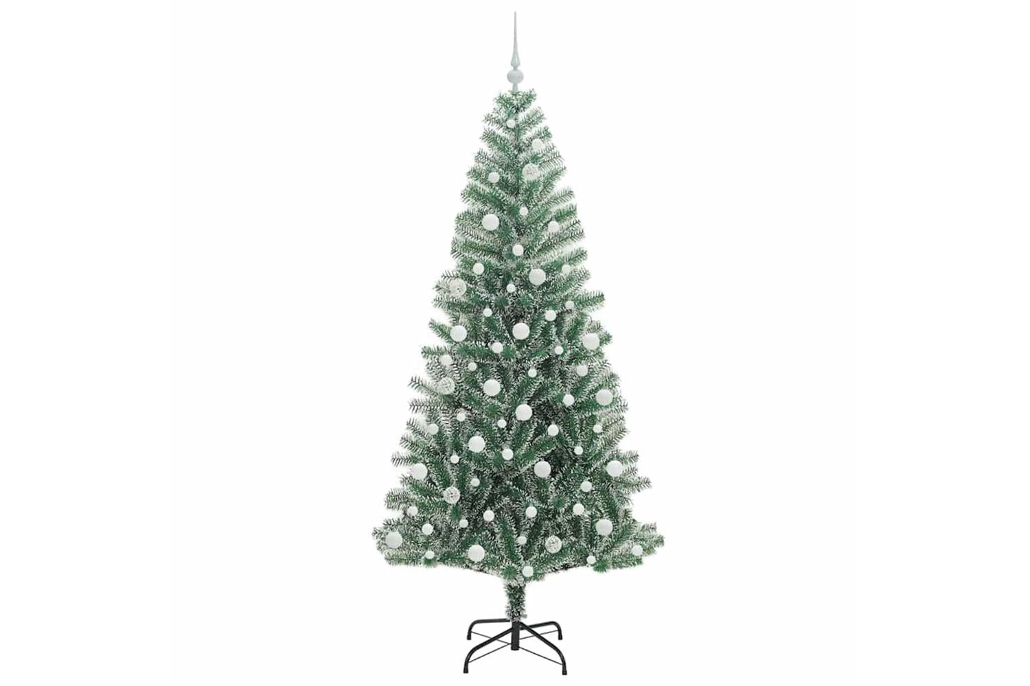 Vidaxl Artificial Christmas Tree Snow Flocked With Led Light 210 Cm-4
