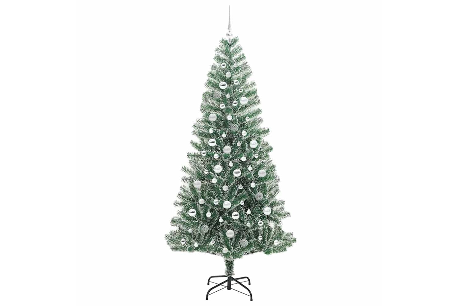 Vidaxl Artificial Christmas Tree Snow Flocked With Led Light 210 Cm-4