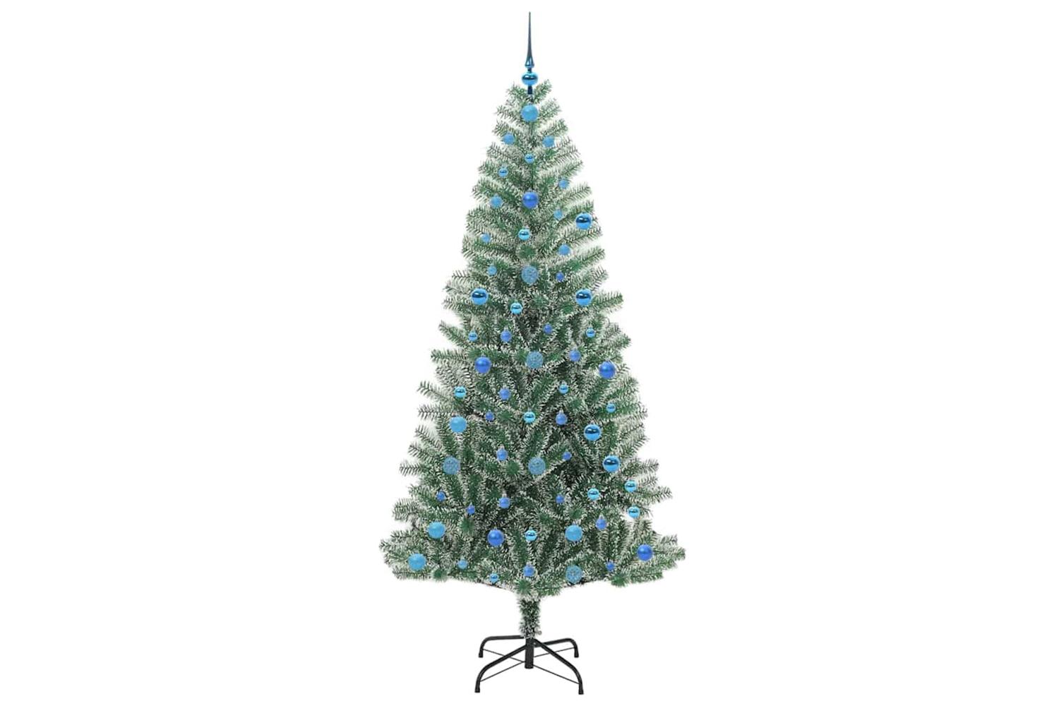 Vidaxl Artificial Christmas Tree Snow Flocked With Led Light 210 Cm-4