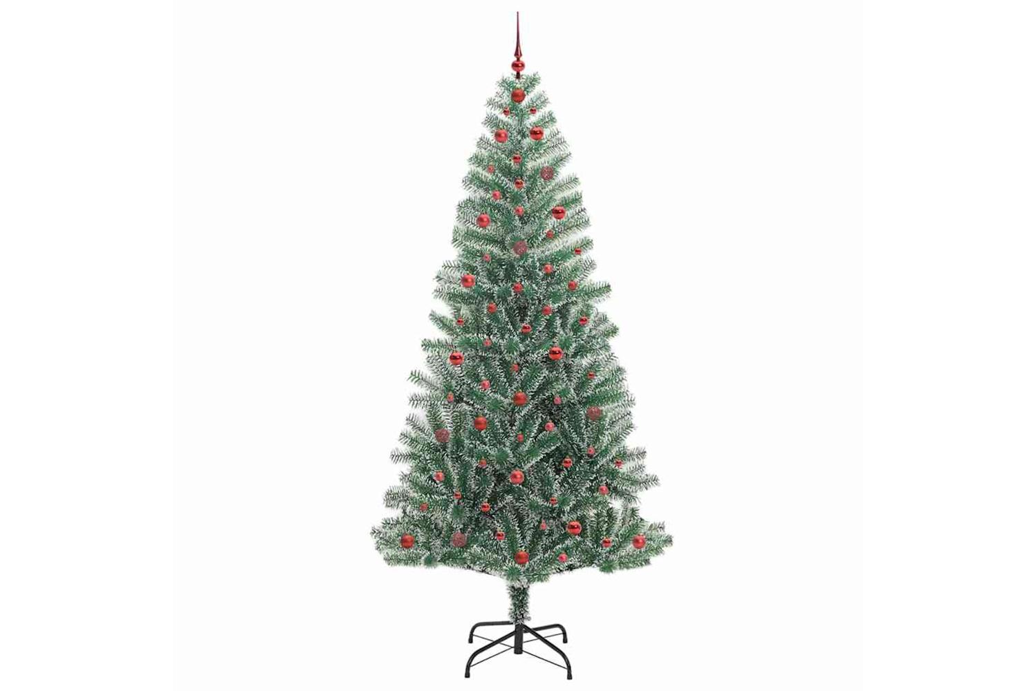 Vidaxl Artificial Christmas Tree Snow Flocked With Led Light 240 Cm-4