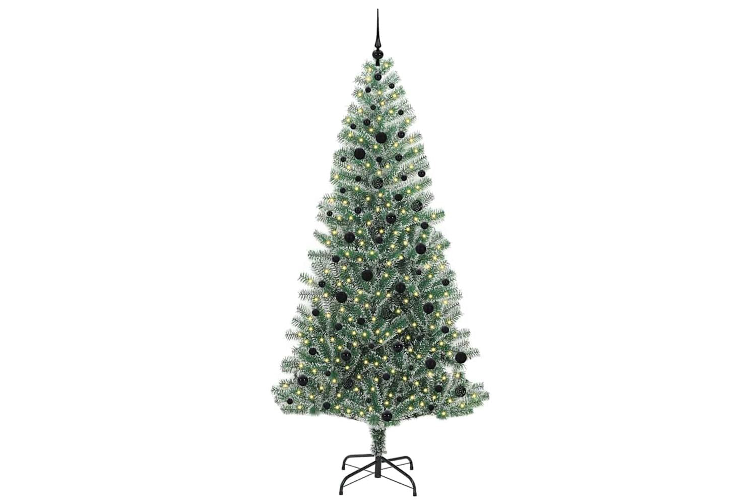Vidaxl Artificial Christmas Tree Snow Flocked With Led Light 240 Cm-3