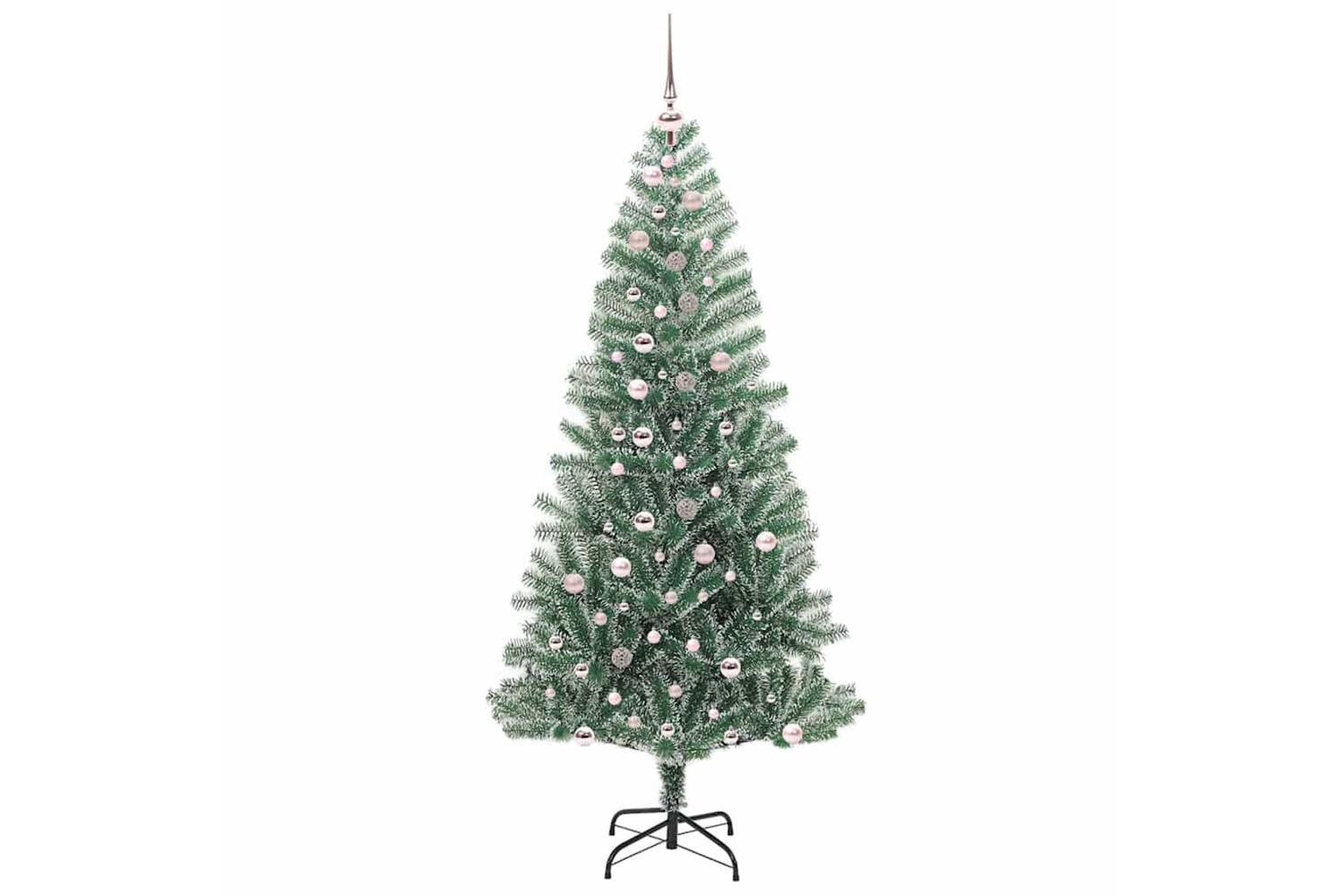 Vidaxl Artificial Christmas Tree Snow Flocked With Led Light 240 Cm-4