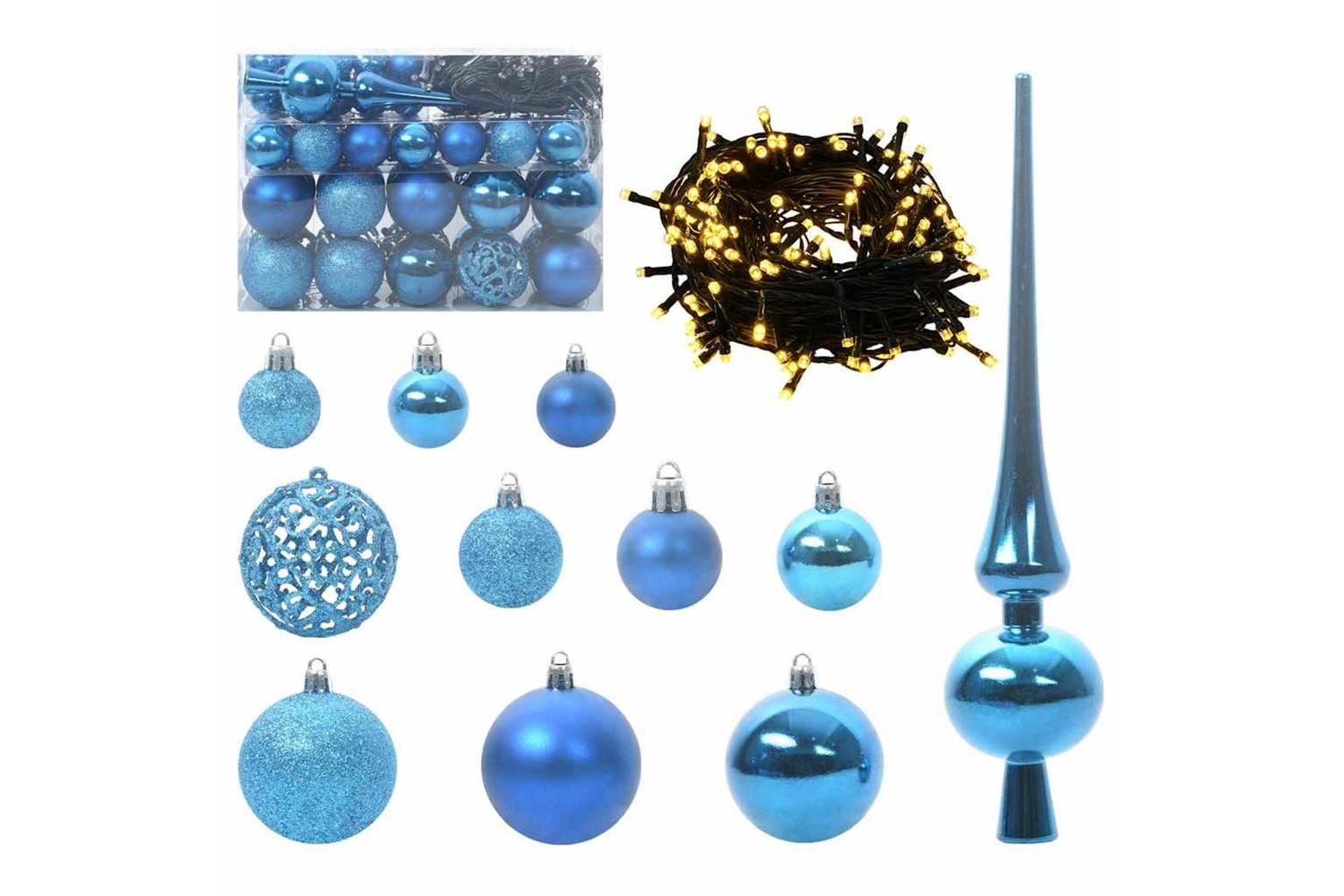 Vidaxl Upside-down Artificial Pre-lit Christmas Tree With Ball Set-6