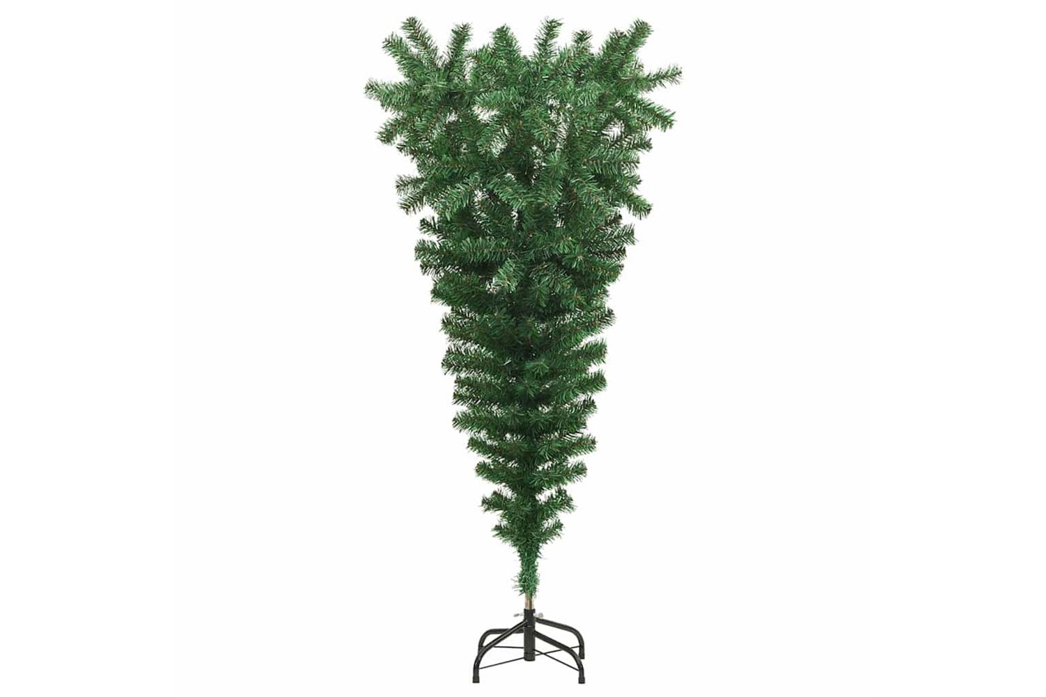 Vidaxl Upside-down Artificial Pre-lit Christmas Tree With Ball Set-7
